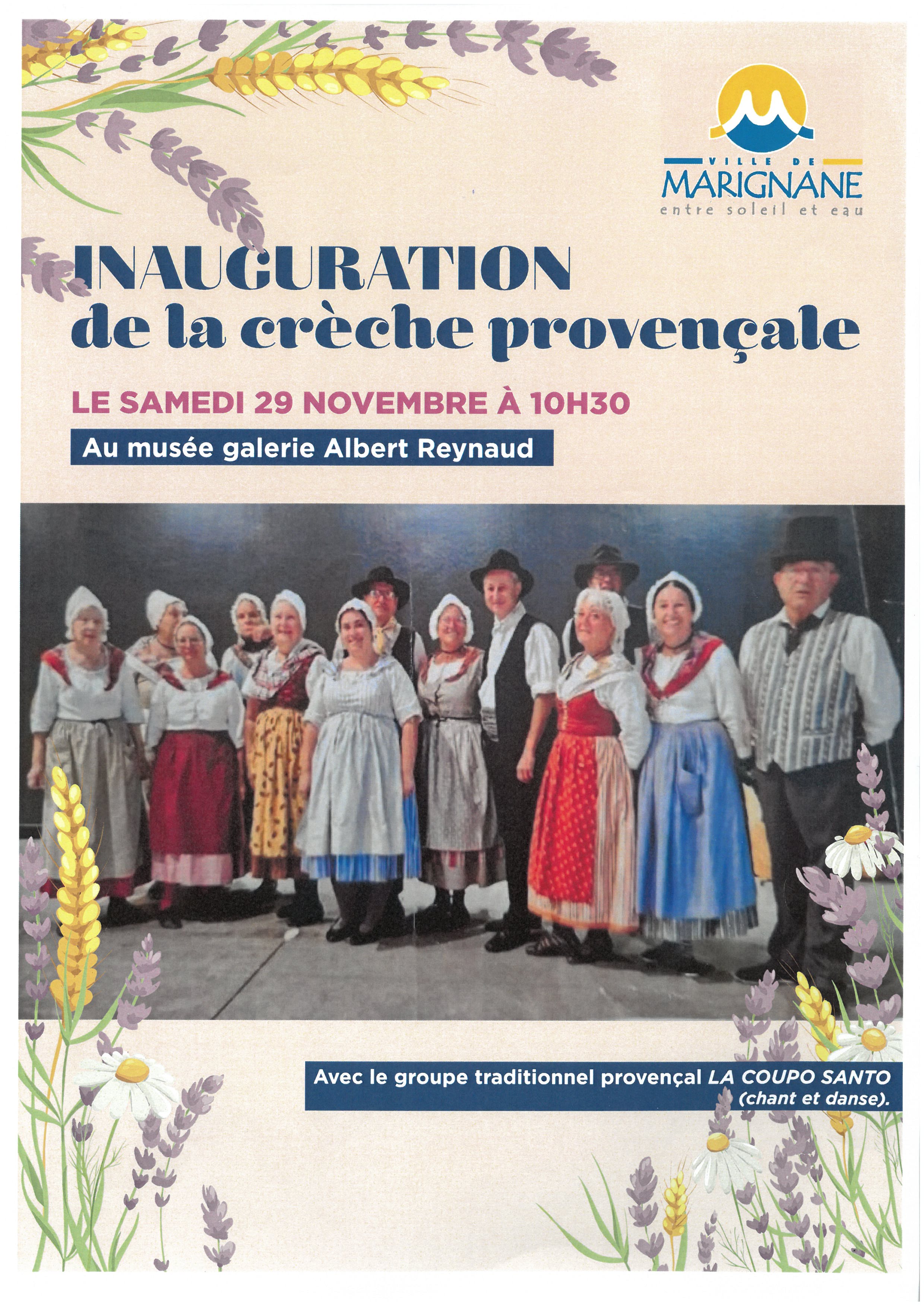 Inauguration de la crche provenale au muse Albert Reynaud