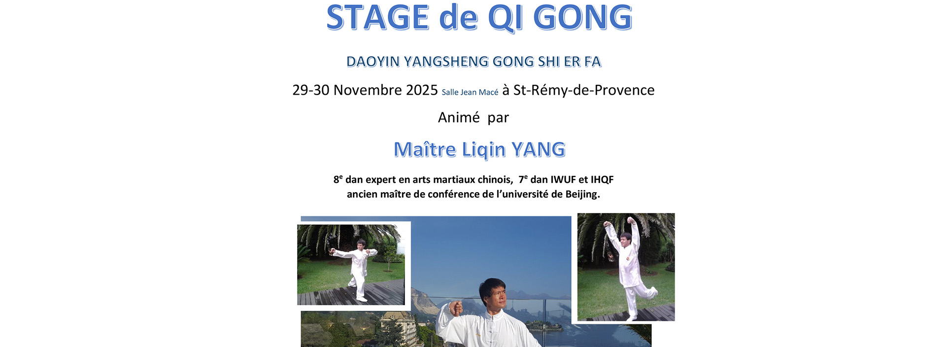 Stage de Qi gong avec un Matre chinois