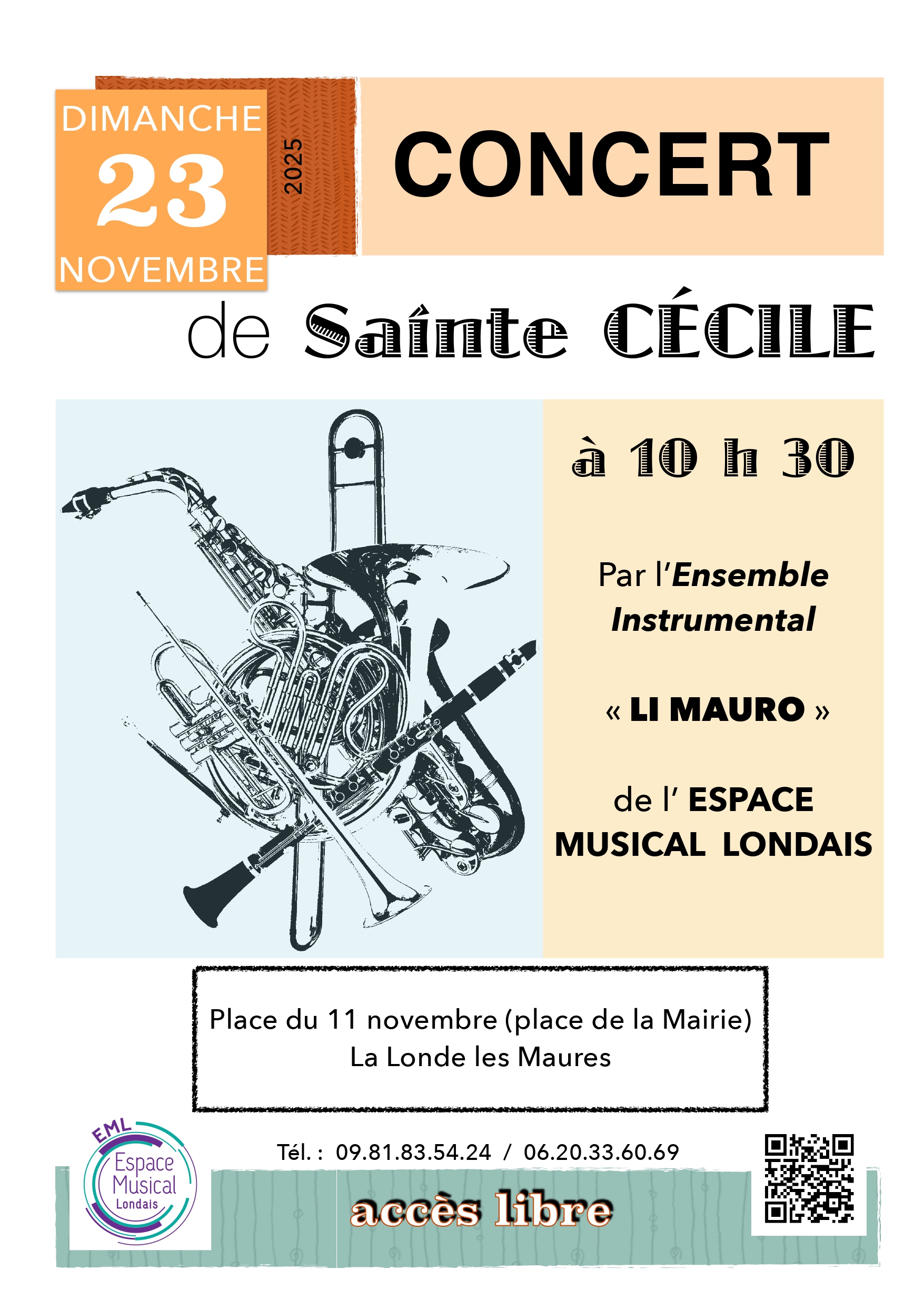Concert de Sainte Ccile par l'Espace Musical Londais