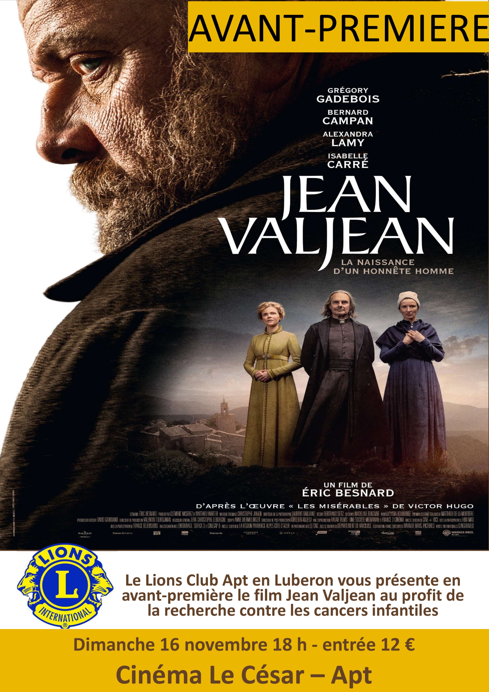 Avant premire du film Jean Valjean