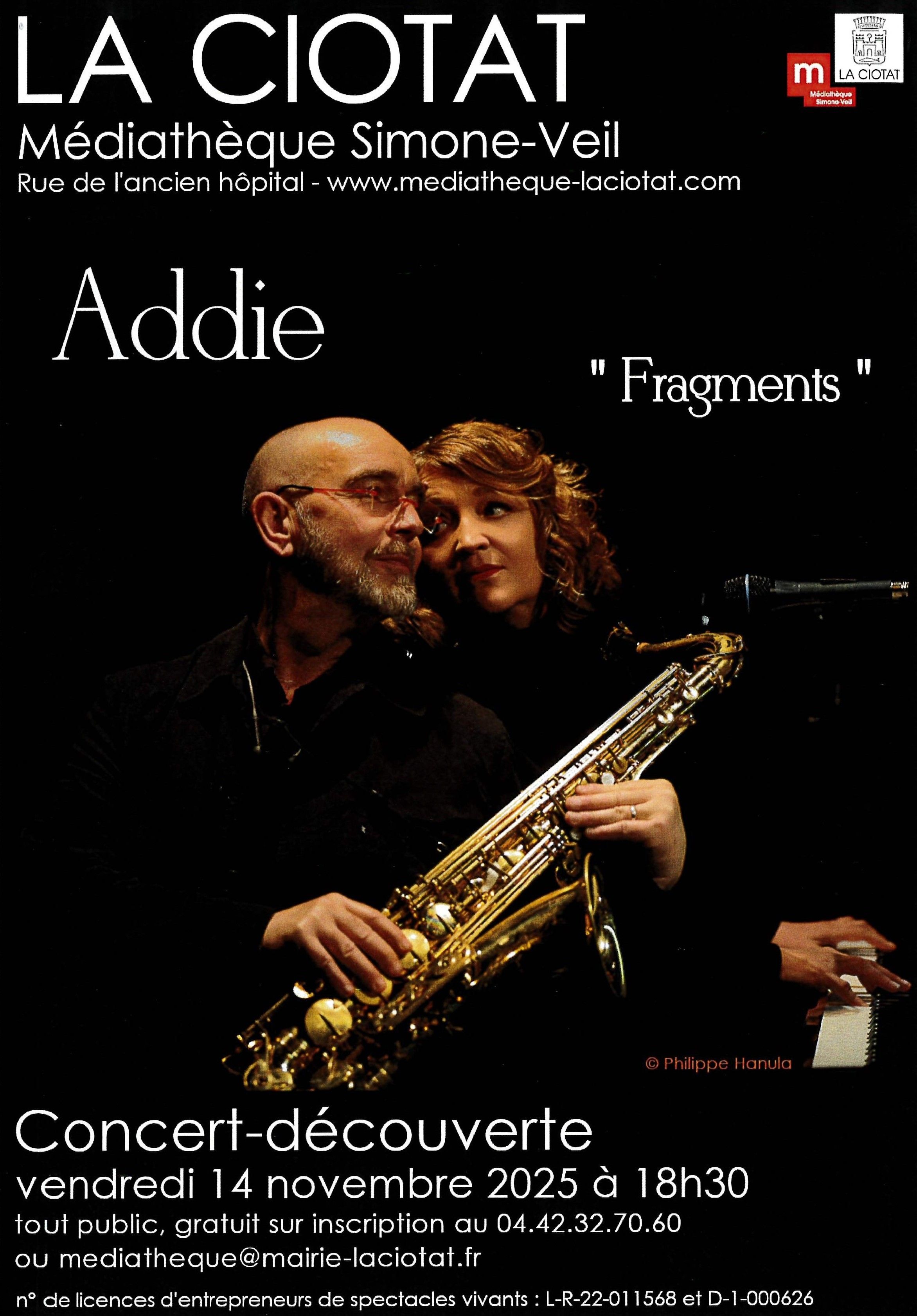 Concert dcouverte Fragments par Addie