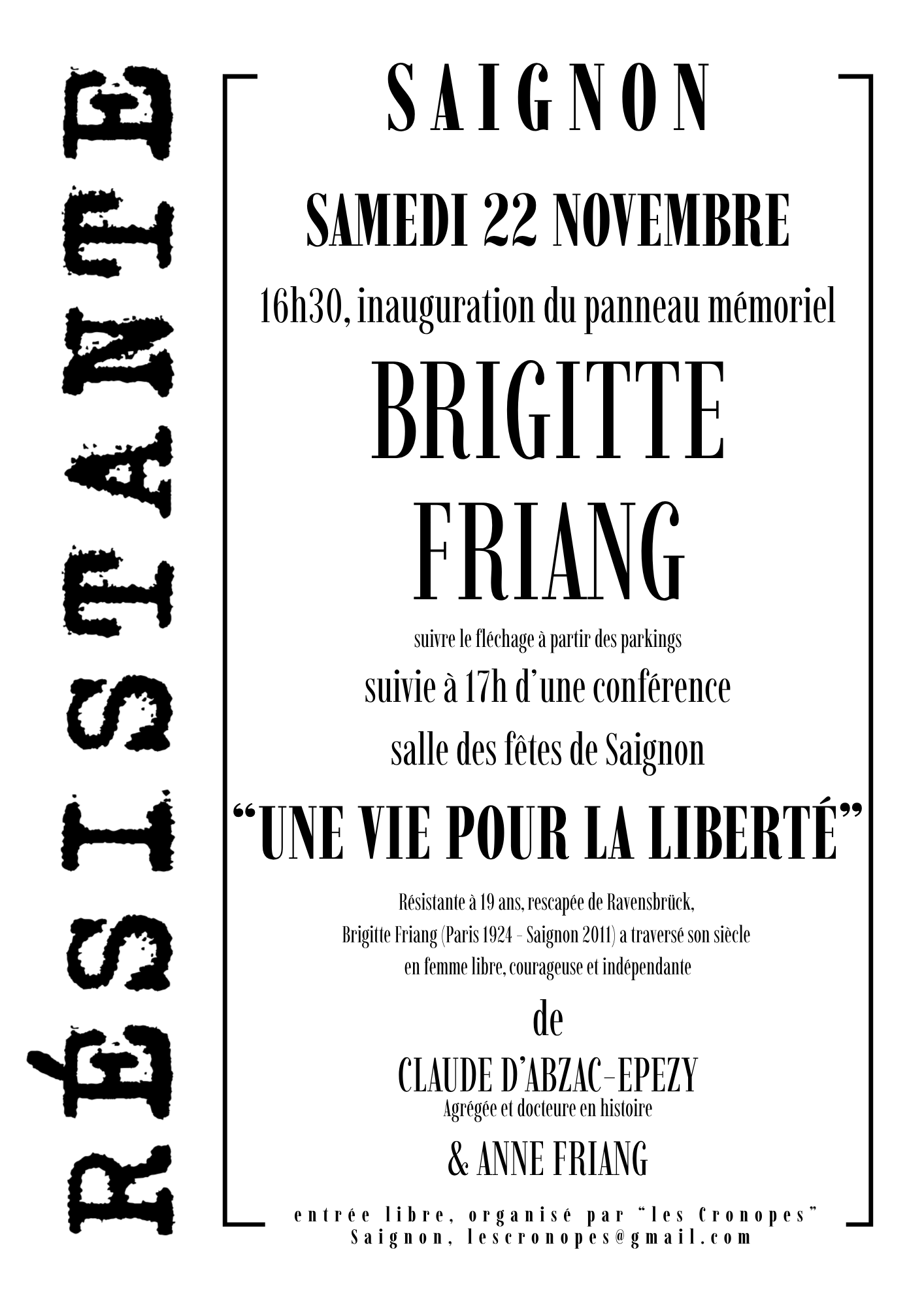 Une vie pour la libert