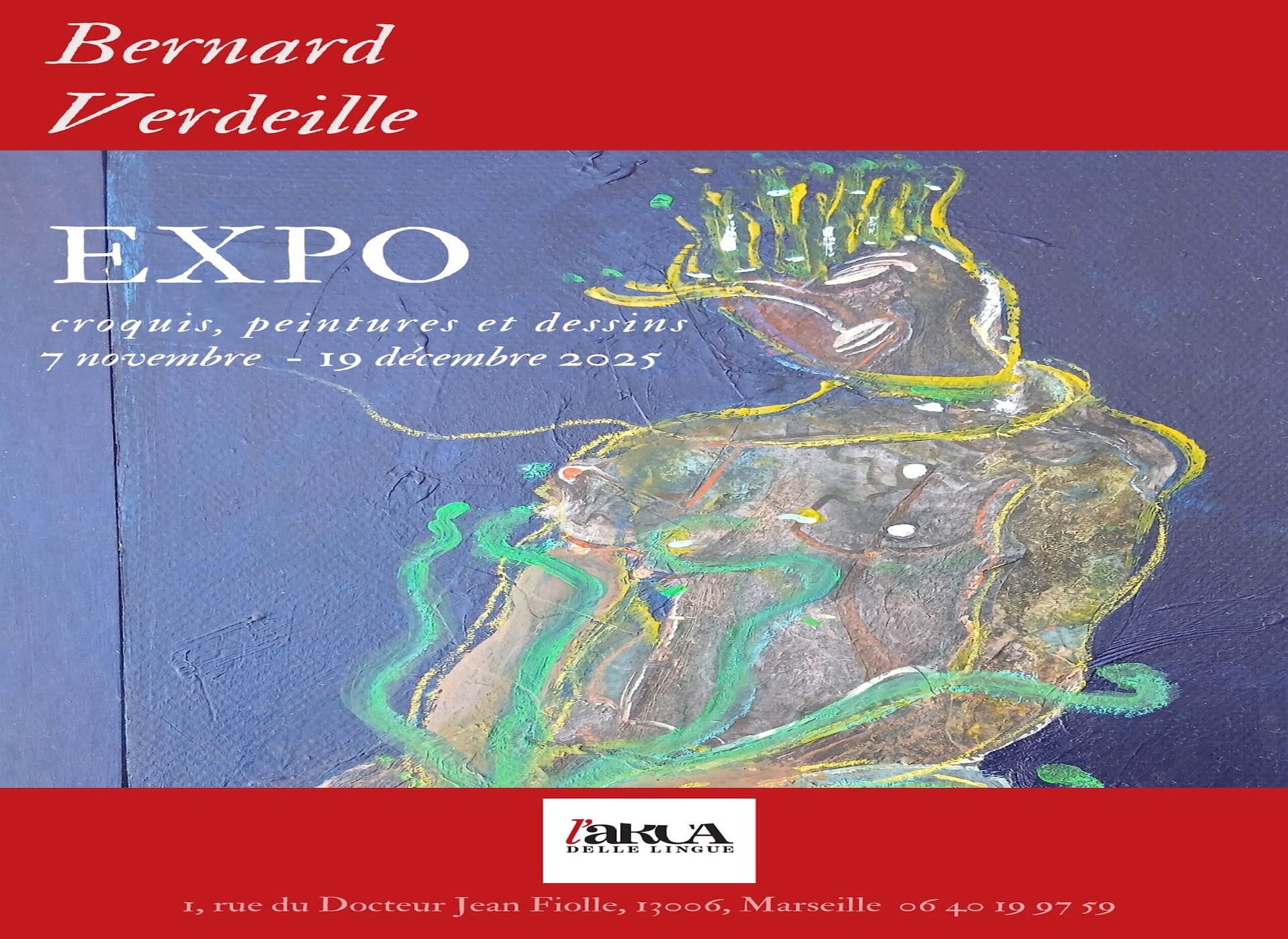 Exposition de peintures, croquis et dessins de Bernard Verdeille