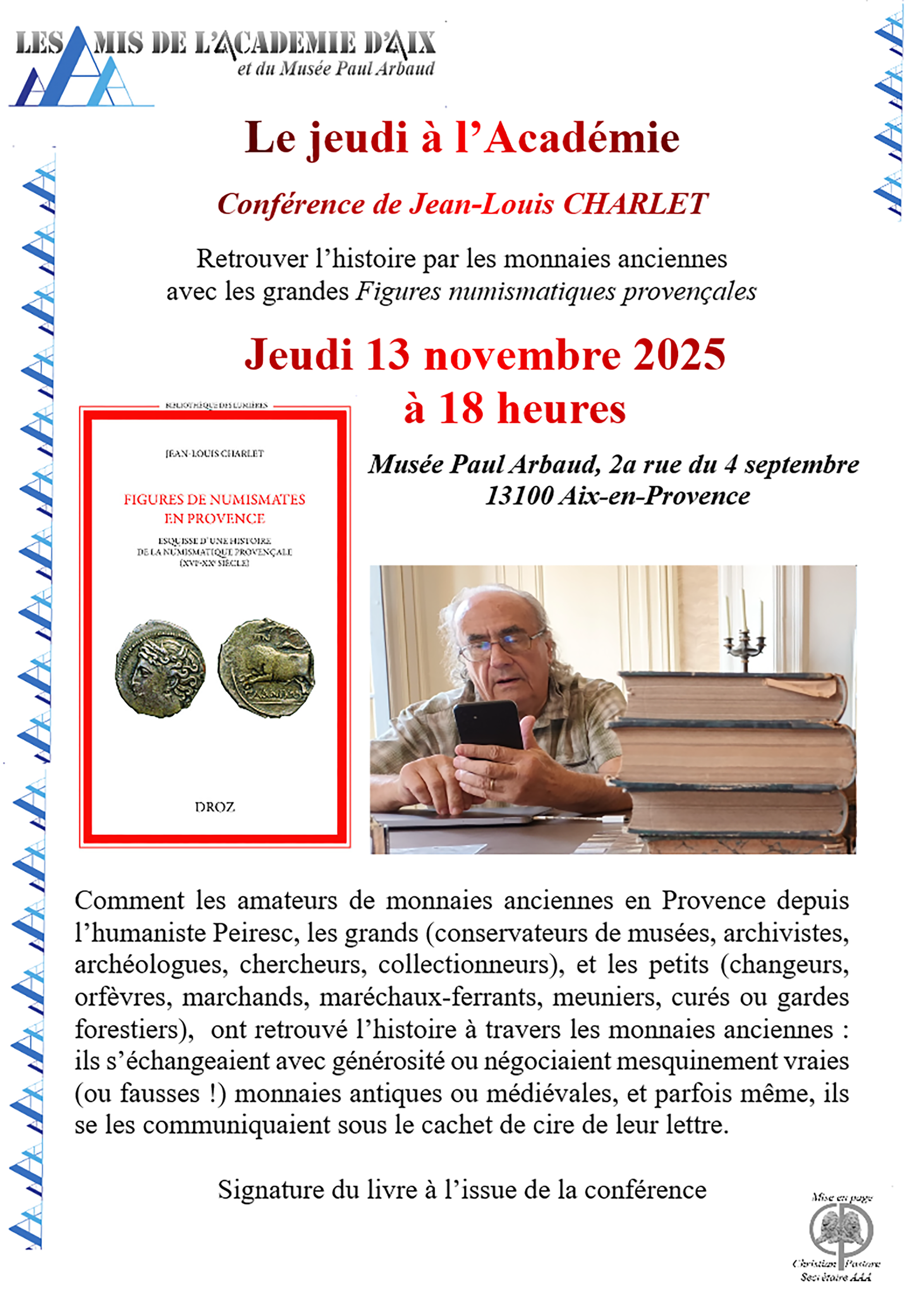 Les Jeudis  l'Acadmie : Figures numismatiques de Provence