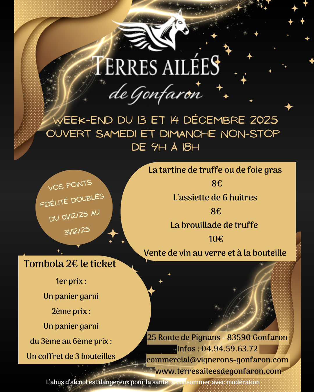 Fte de la Truffe, de l'Hutre et du Foie Gras  Terres Ailes