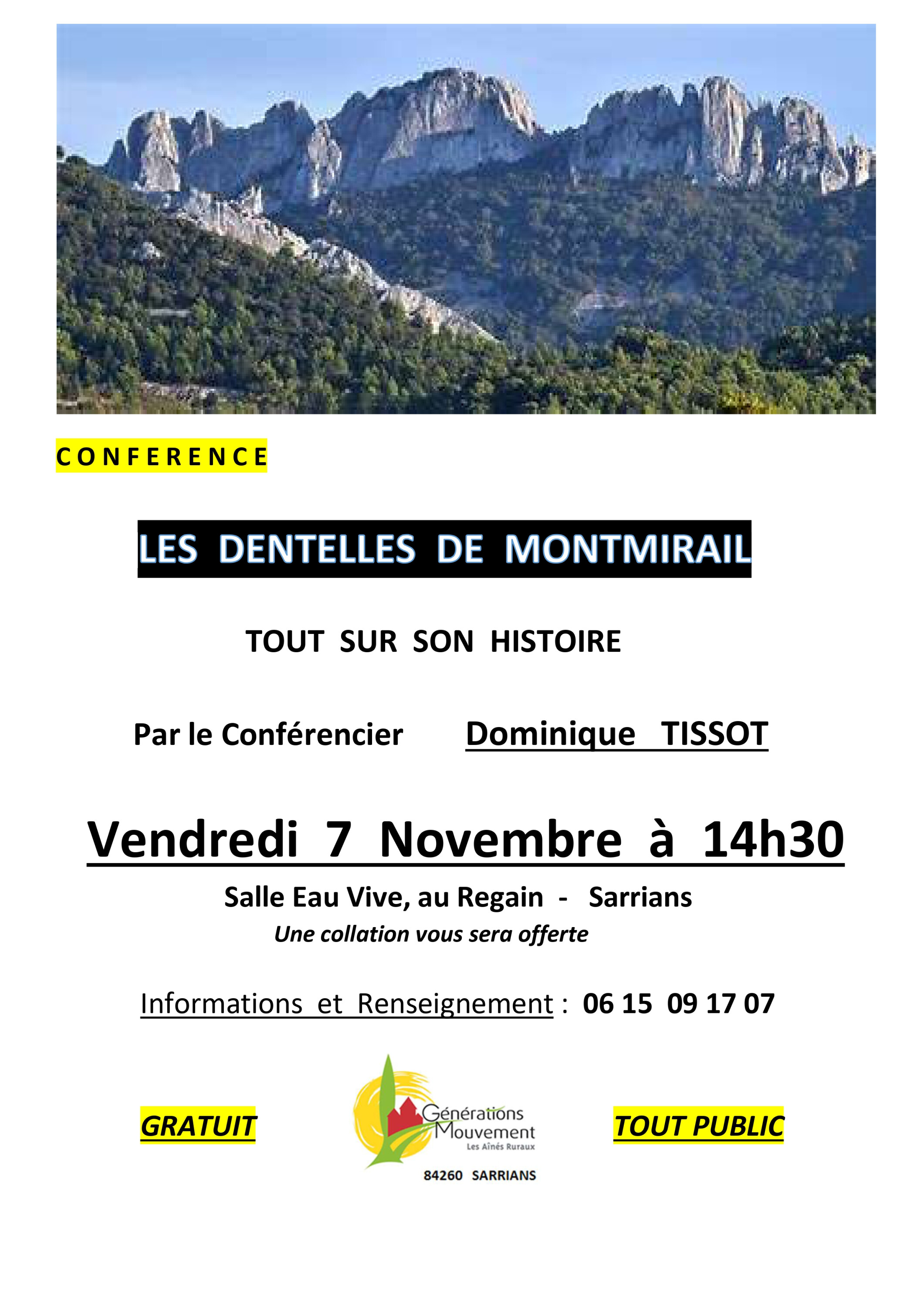 Confrence : Les Dentelles de Montmirail, tout sur son histoire