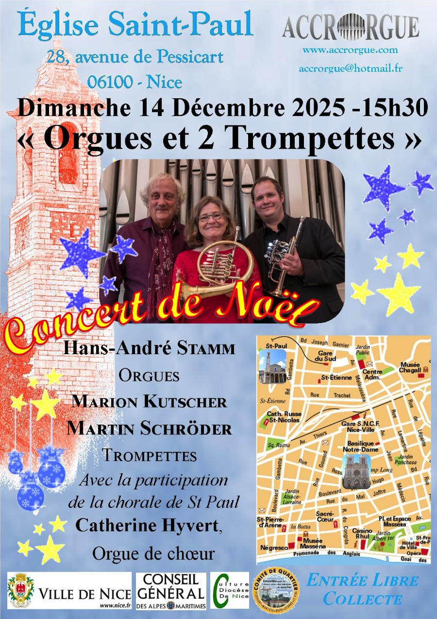 Orgues et 2 Trompettes - Concert de Nol