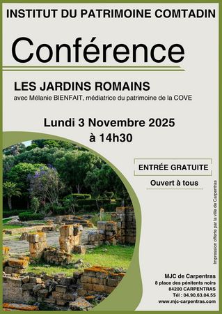 Confrence : les jardins romains