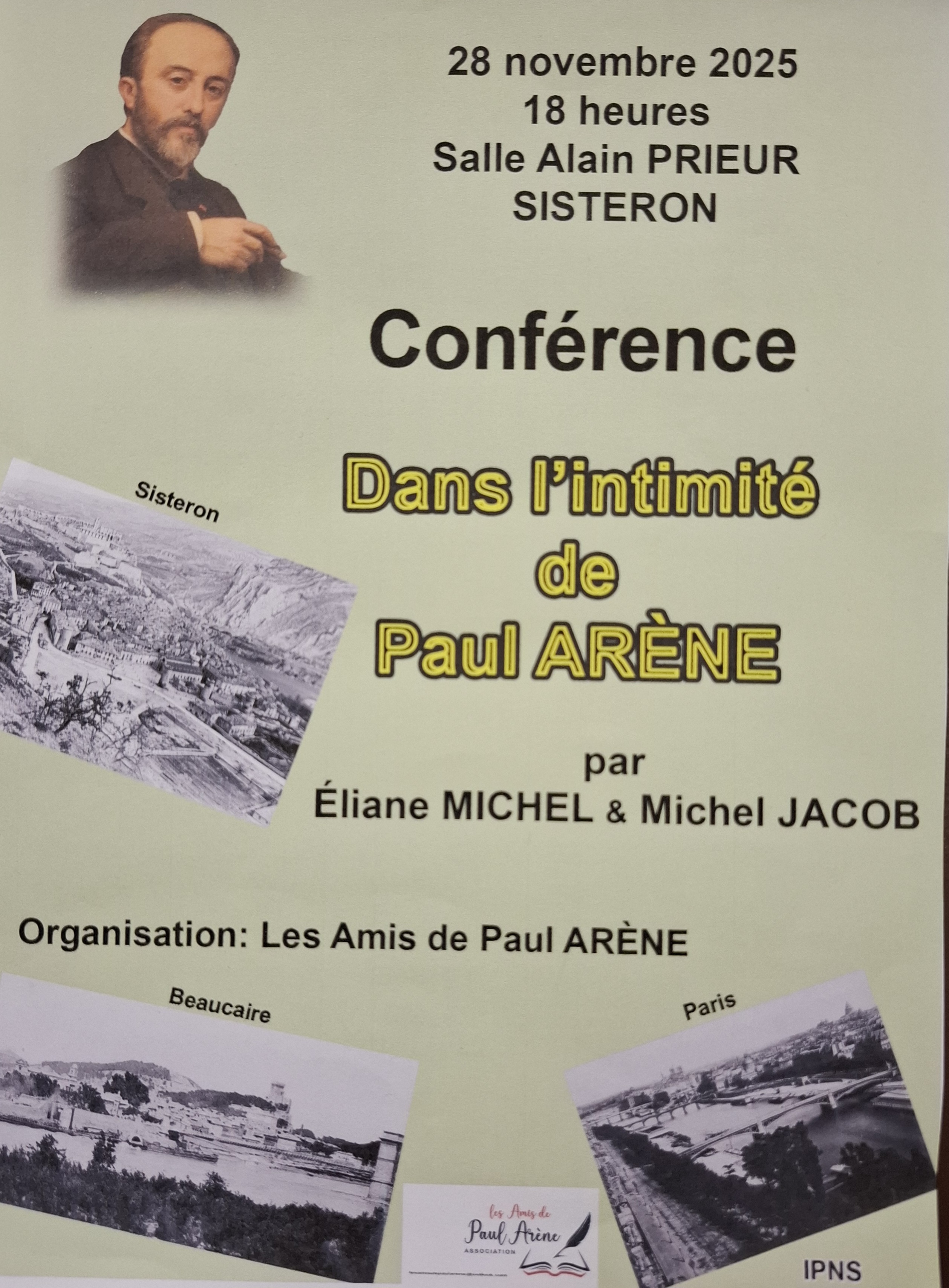 Confrence dans l'intimit de Paul Arne