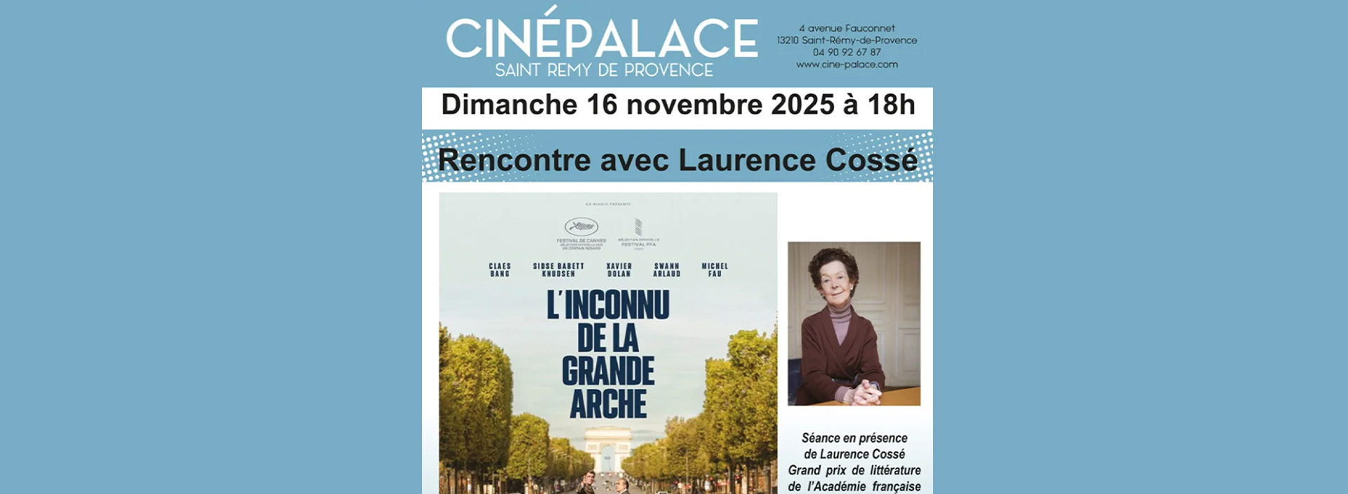 Cin - Rencontre avec Laurence Coss  Saint-Rmy-de-Provence