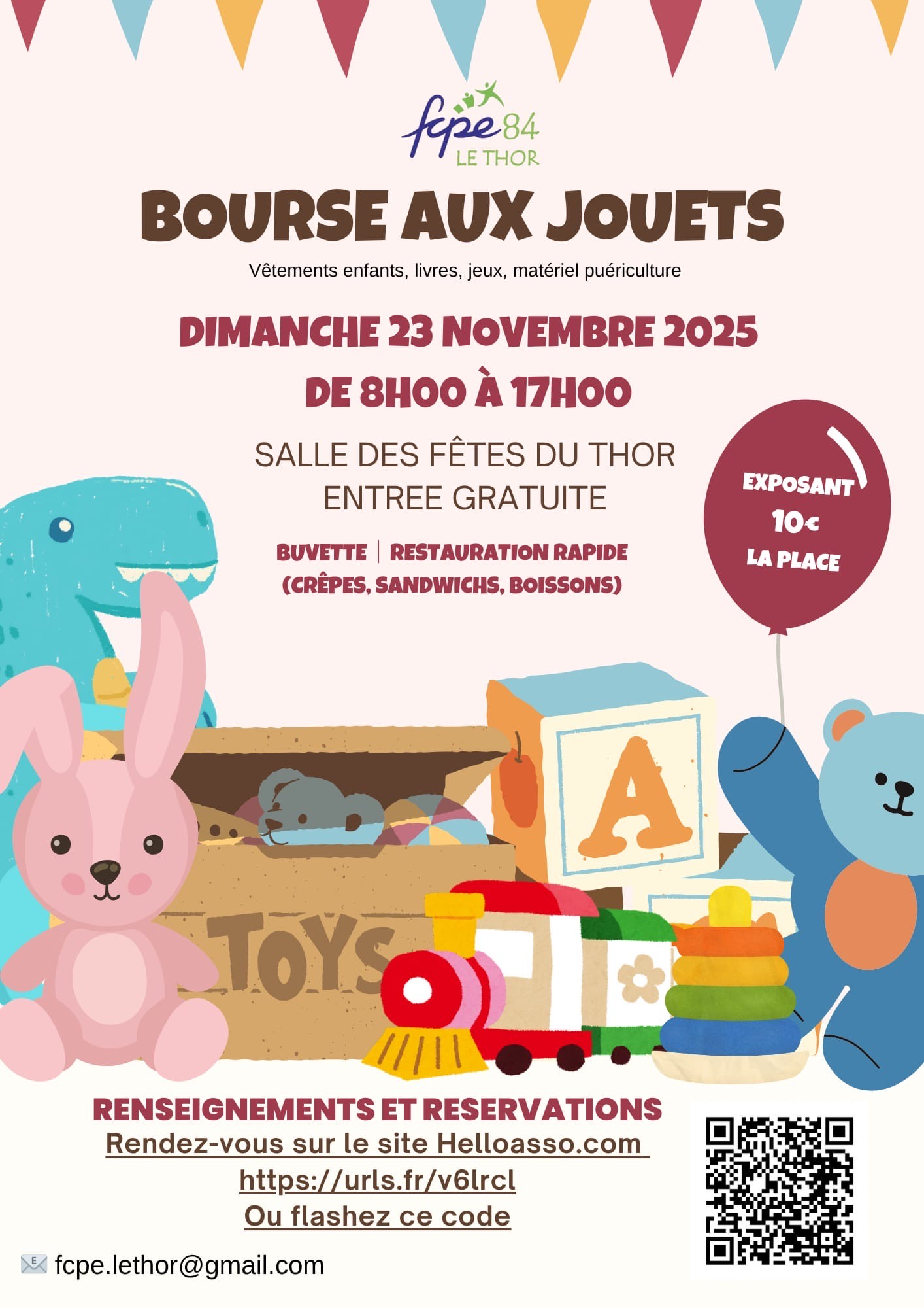 Bourse aux jouets Fcpe le Thor