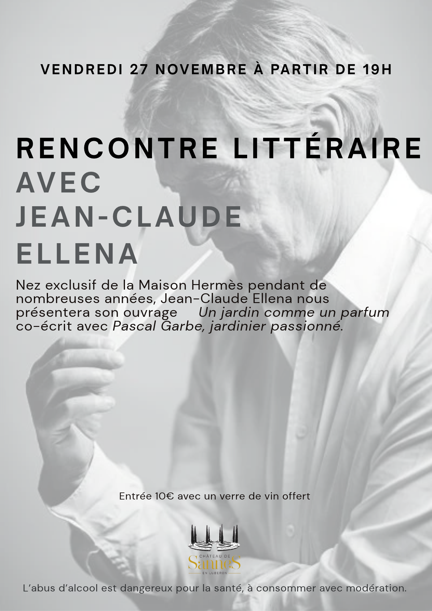 Les Rencontres Litt�raires avec Jean Claude Ellena  du Ch�teau de Sannes