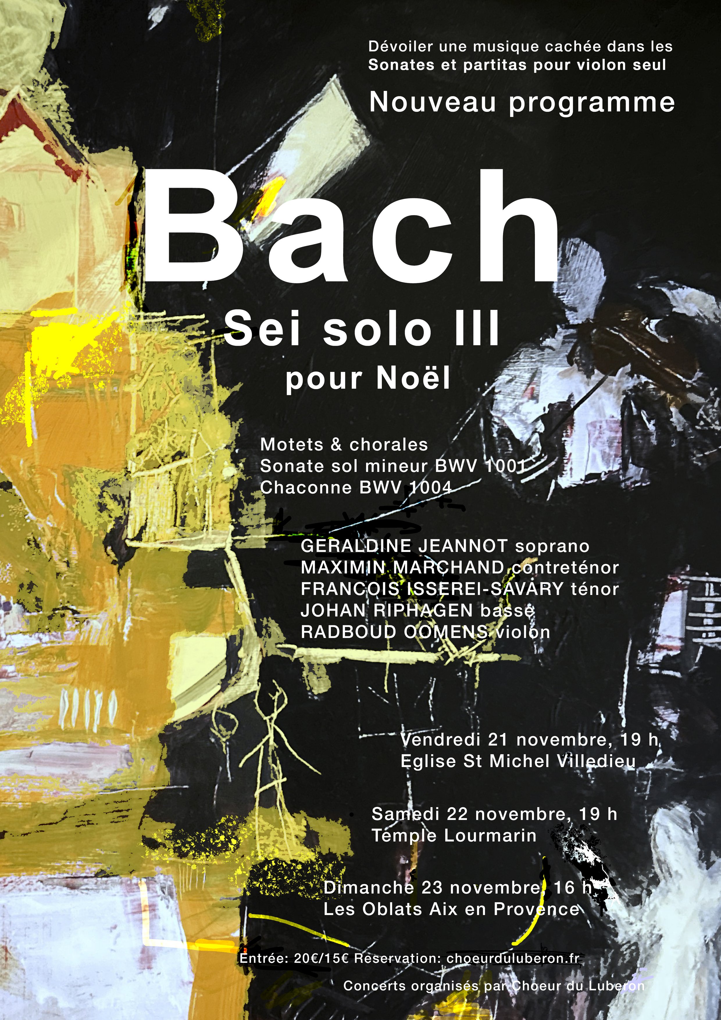 Concert Bach Sei solo III pour Nol