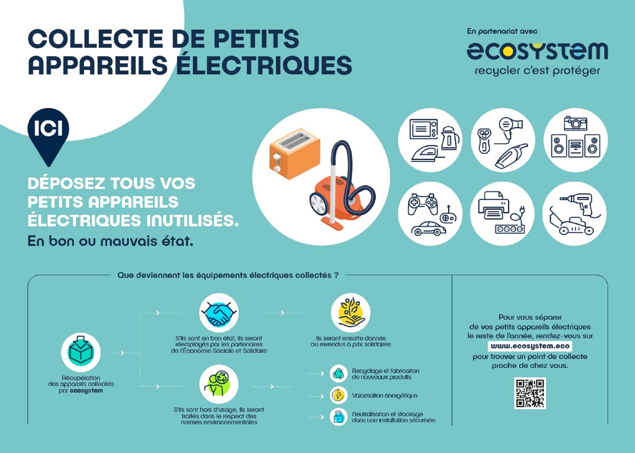 Collecte exceptionnelle de petits appareils lectriques usags