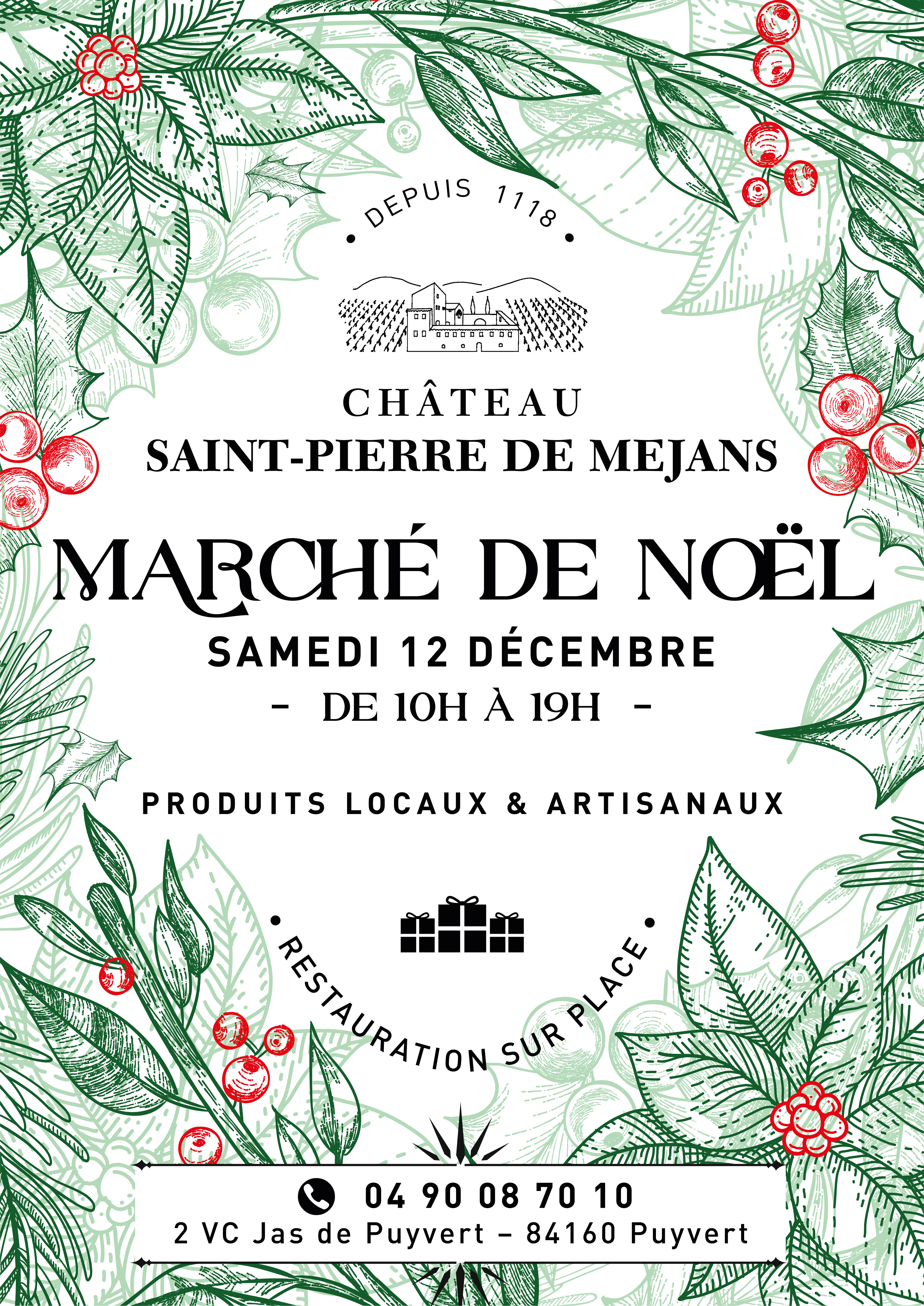 March� de No�l au Ch�teau St Pierre de Mejans