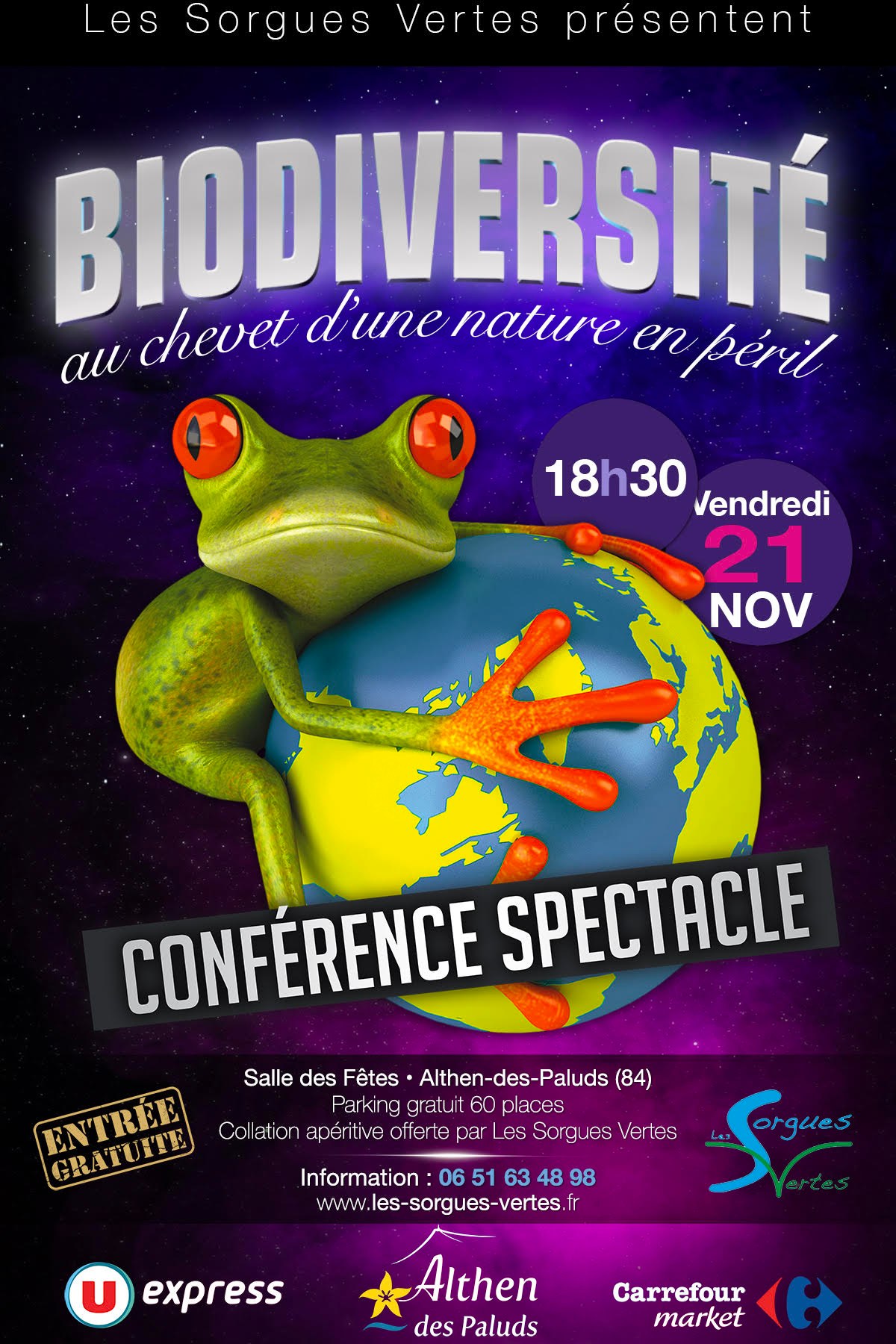 Confrence-spectacle  Biodiversit : au chevet dune nature en pril 