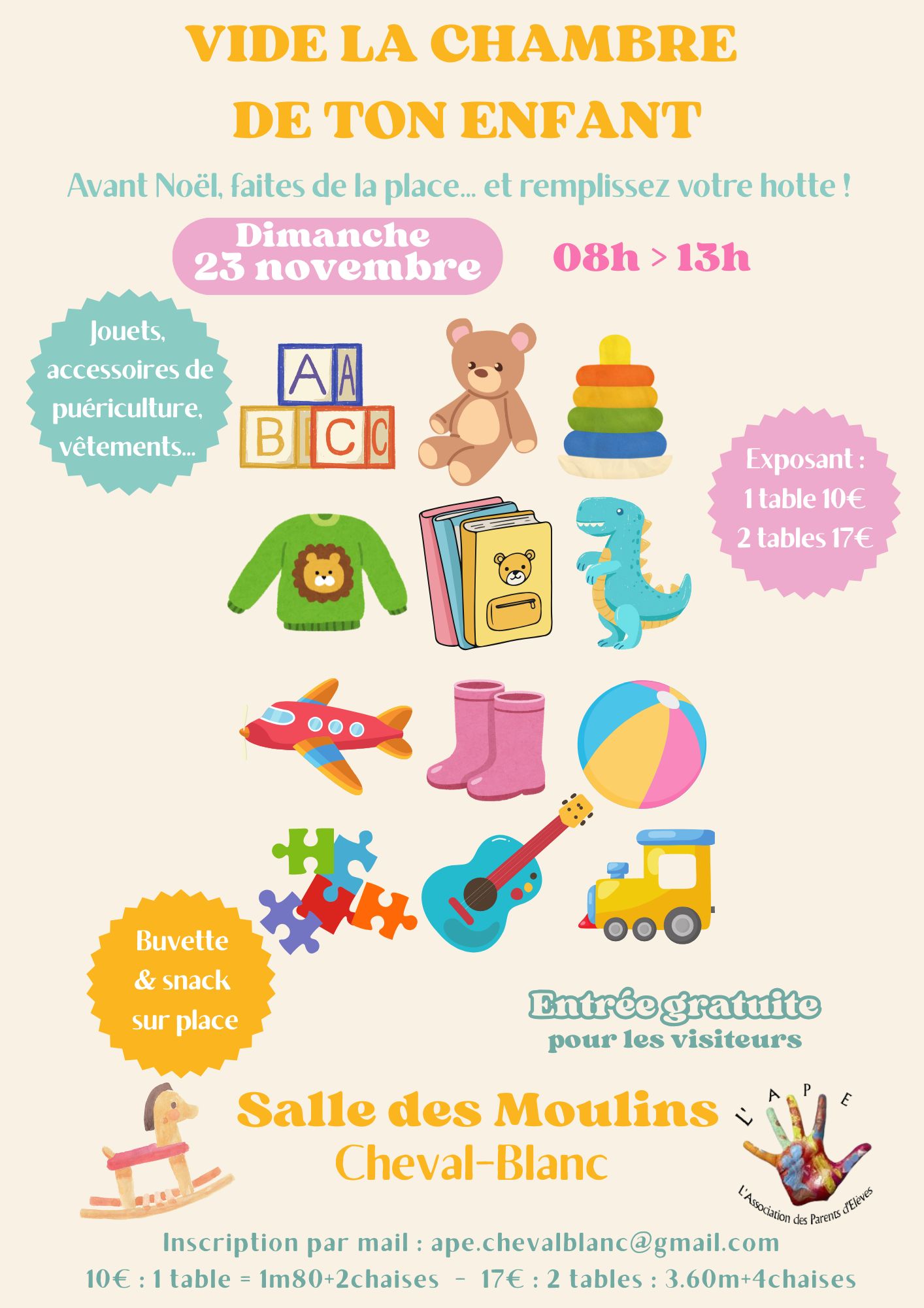 Vide la chambre de ton enfant