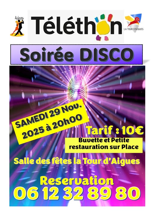 Soire disco  La Tour d'Aigues