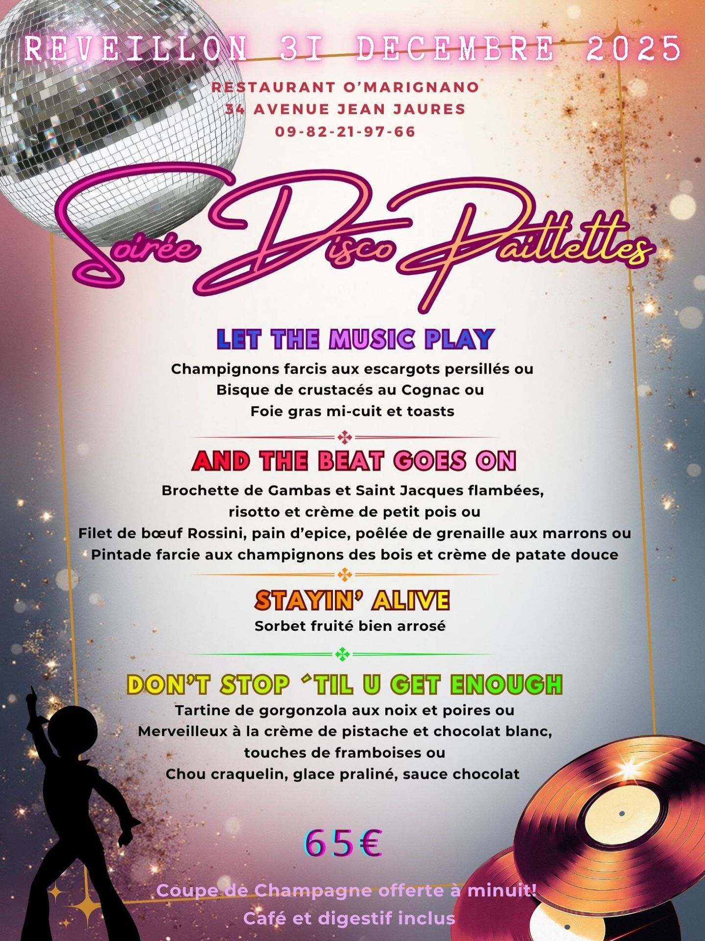 Soire de la Saint-Sylvestre au restaurant O'Marignano