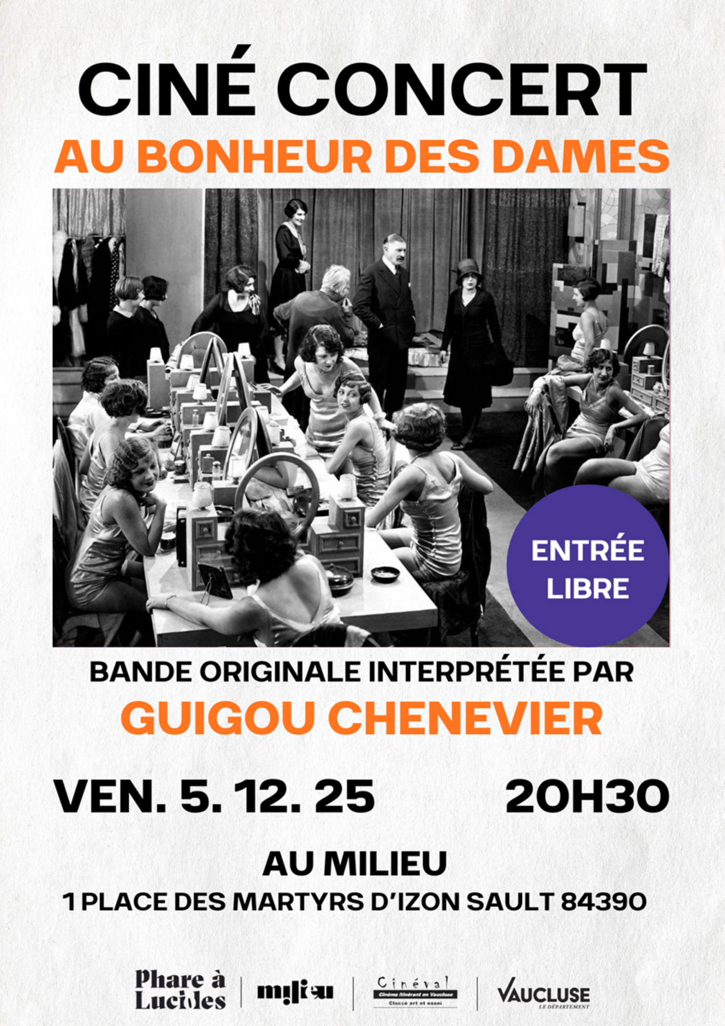 Cin concert : Au Bonheur des Dames