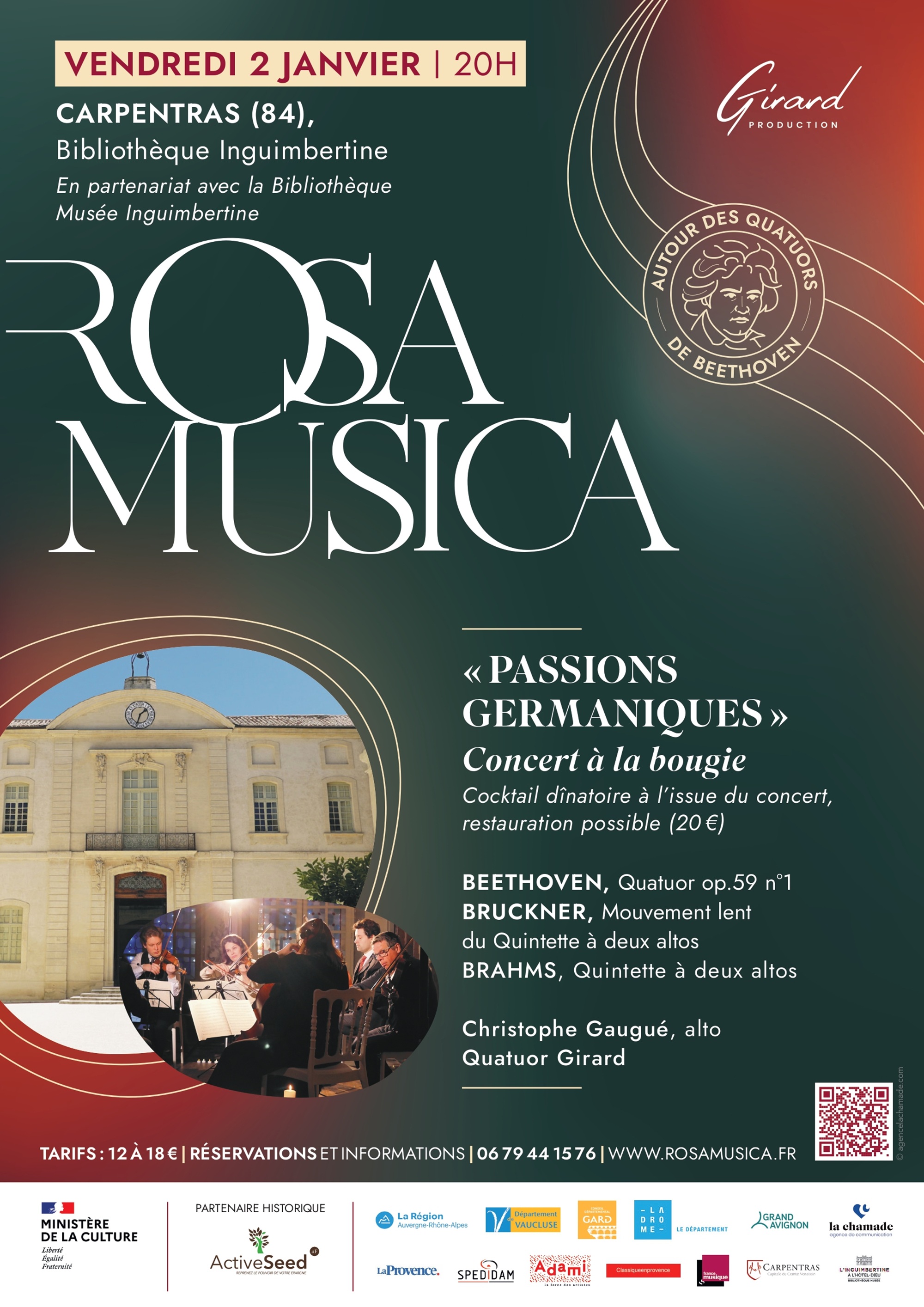Festival Rosa Musica : Passions germaniques , Concert  la bougie