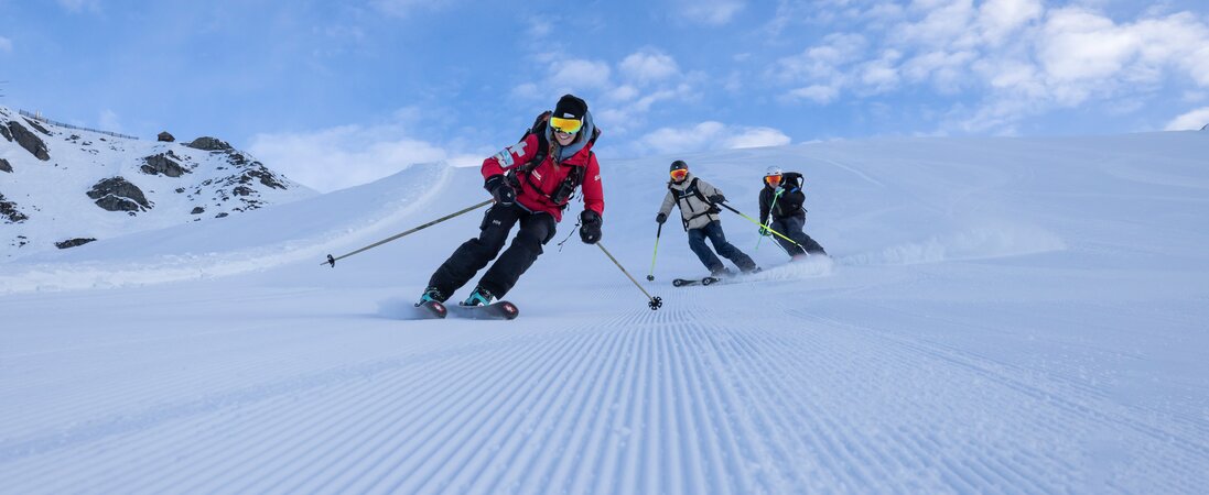 Faire la premire trace avec les pisteurs !