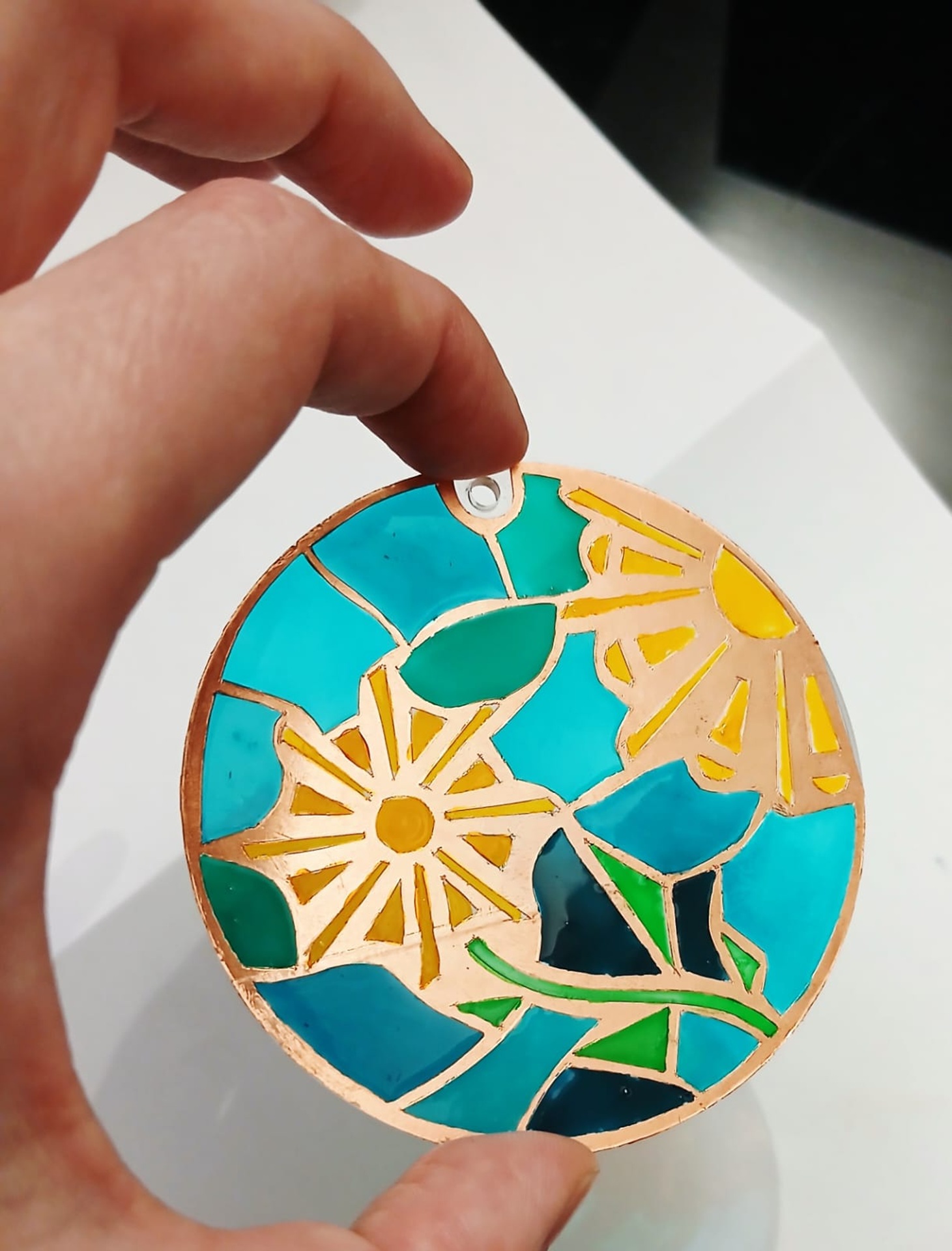 Atelier  l'Oustaou dou pas- porte-cl mimosa