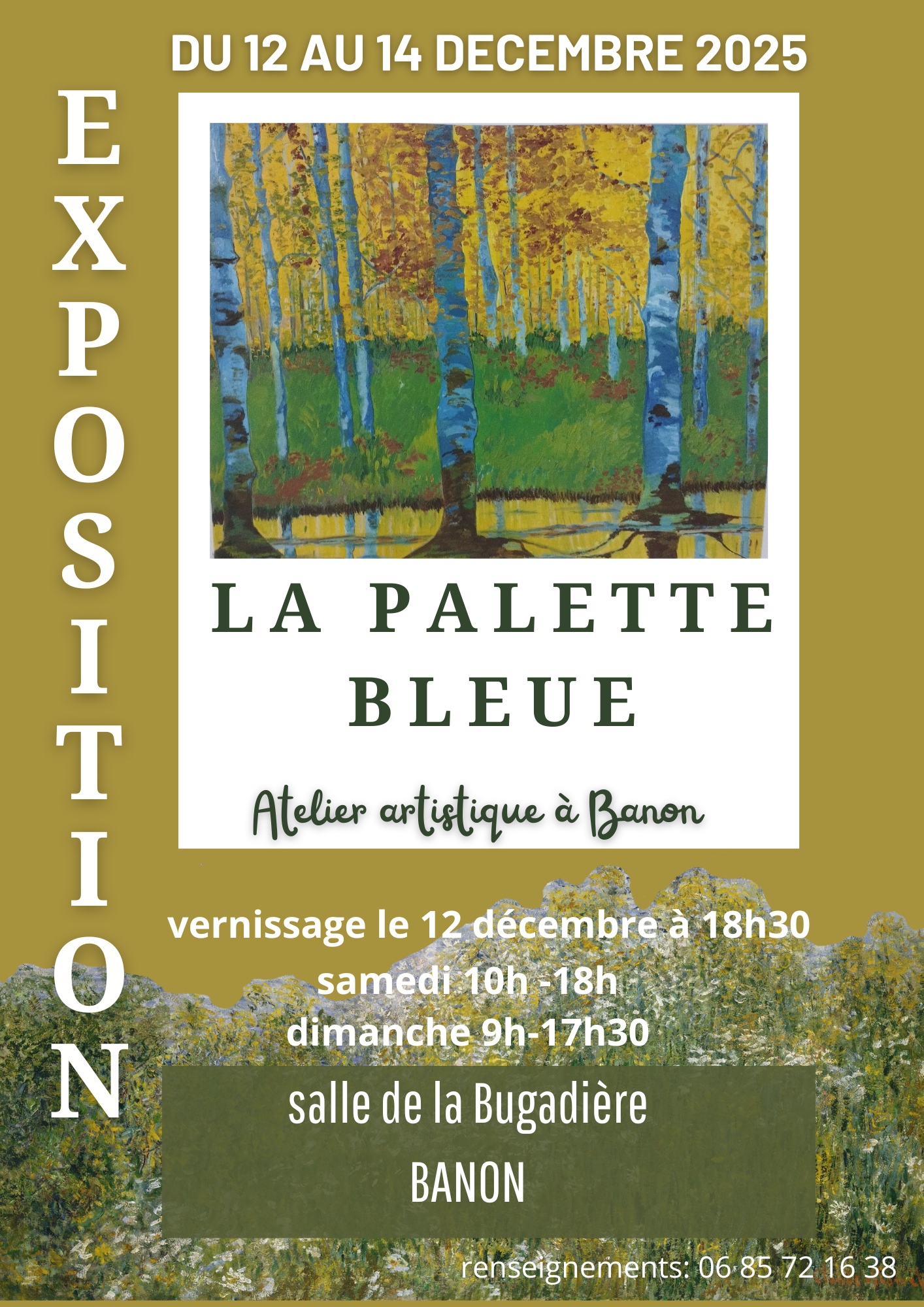 Exposition de peintures de l atelier : la palette bleue