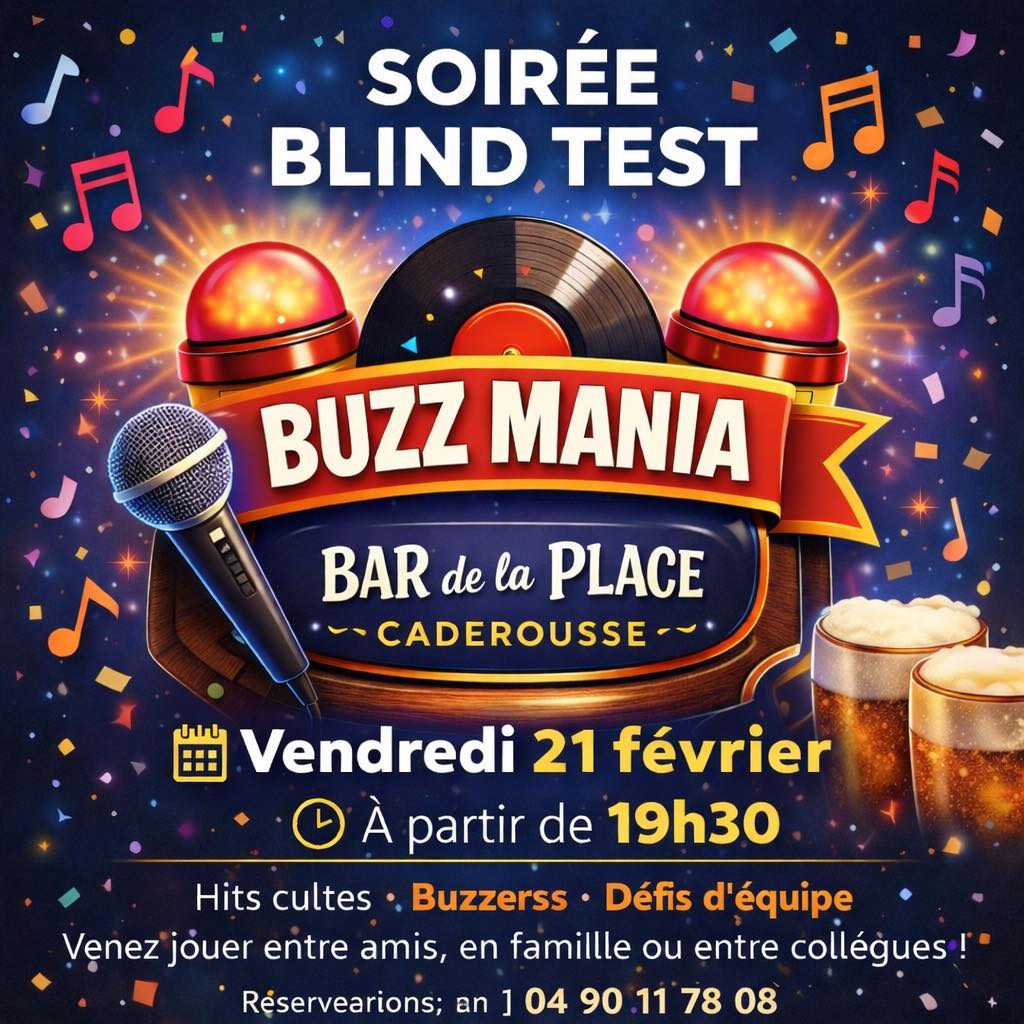 Soir�e Blind Test - Buzz Mania au Bar de la Place