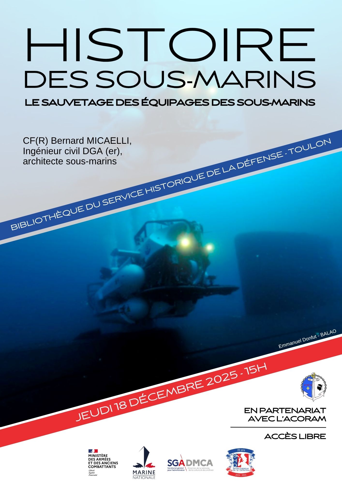 Confrence - Histoire des sous-marins, le sauvetage des quipages des sous-marins