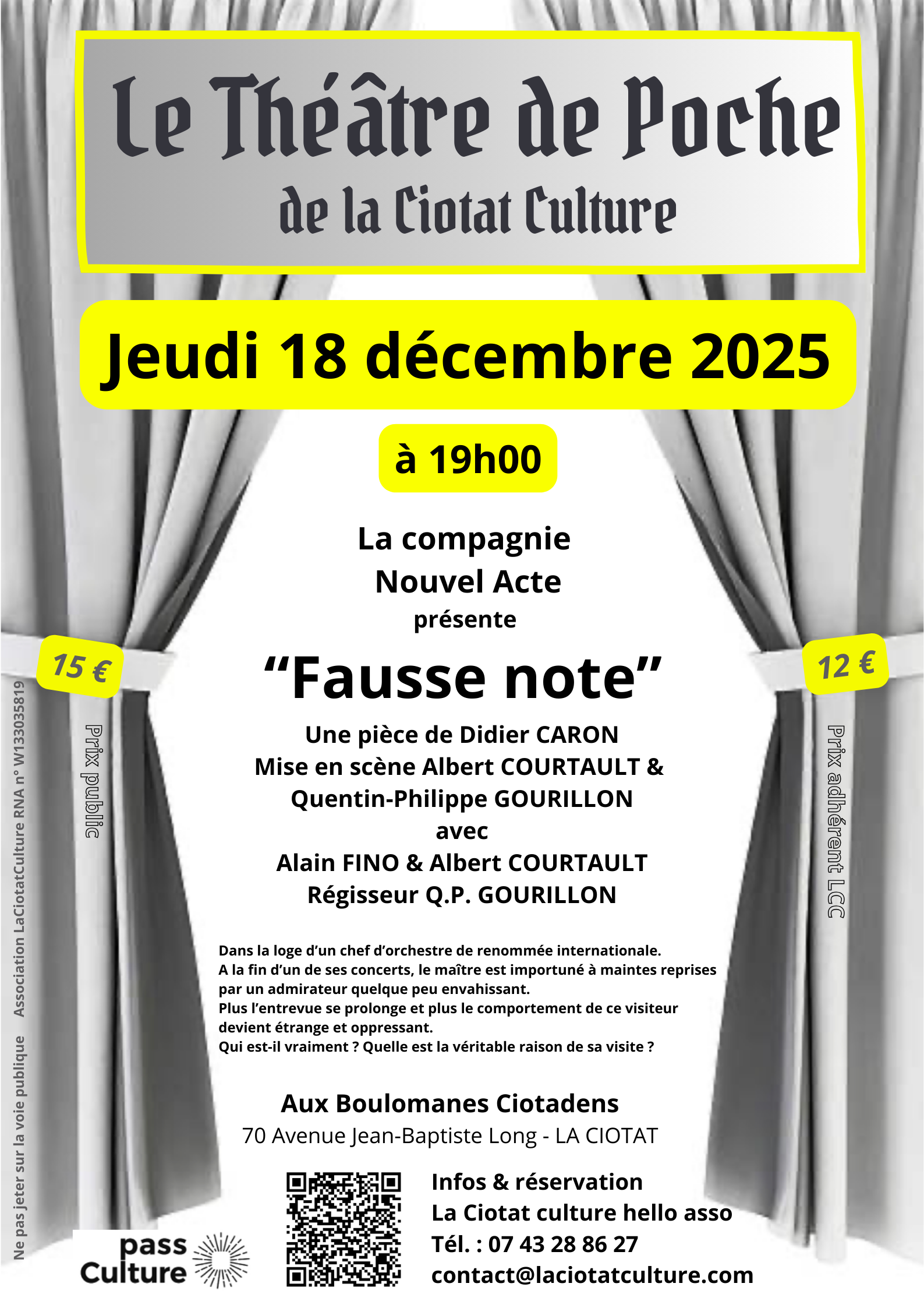 Thtre de Poche - Fausse Note avec la compagnie Nouvel Acte