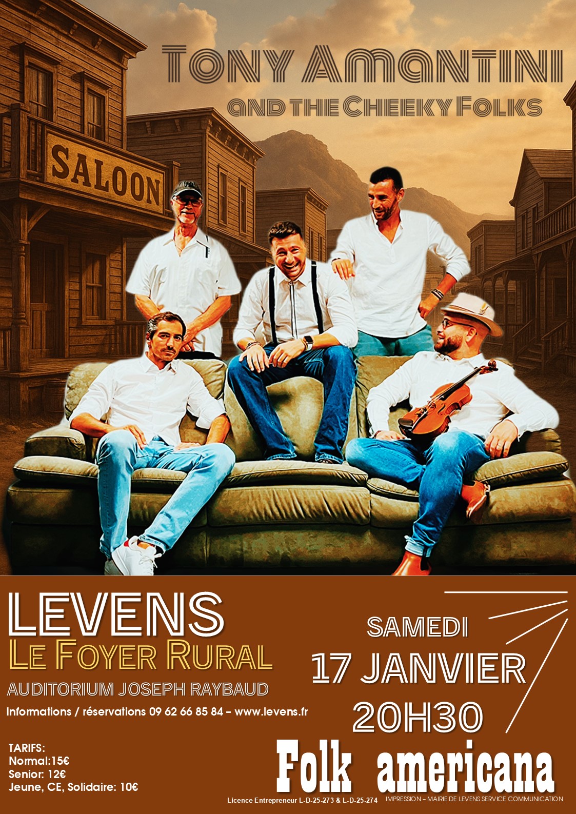 Concert: Tony Amantini  and The Cheeky Folks