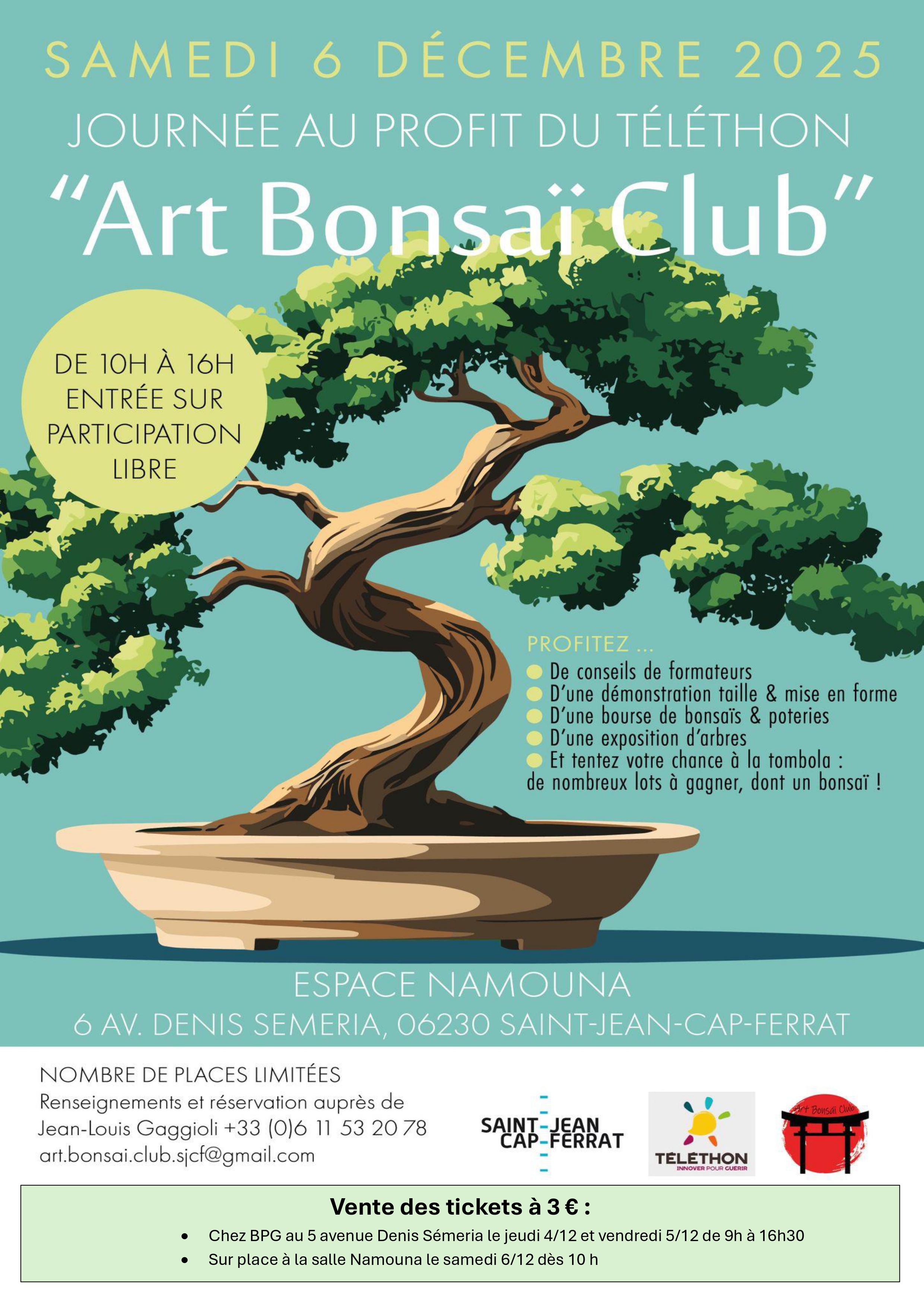 Journe Art Bonsa Club au profit du Tlthon