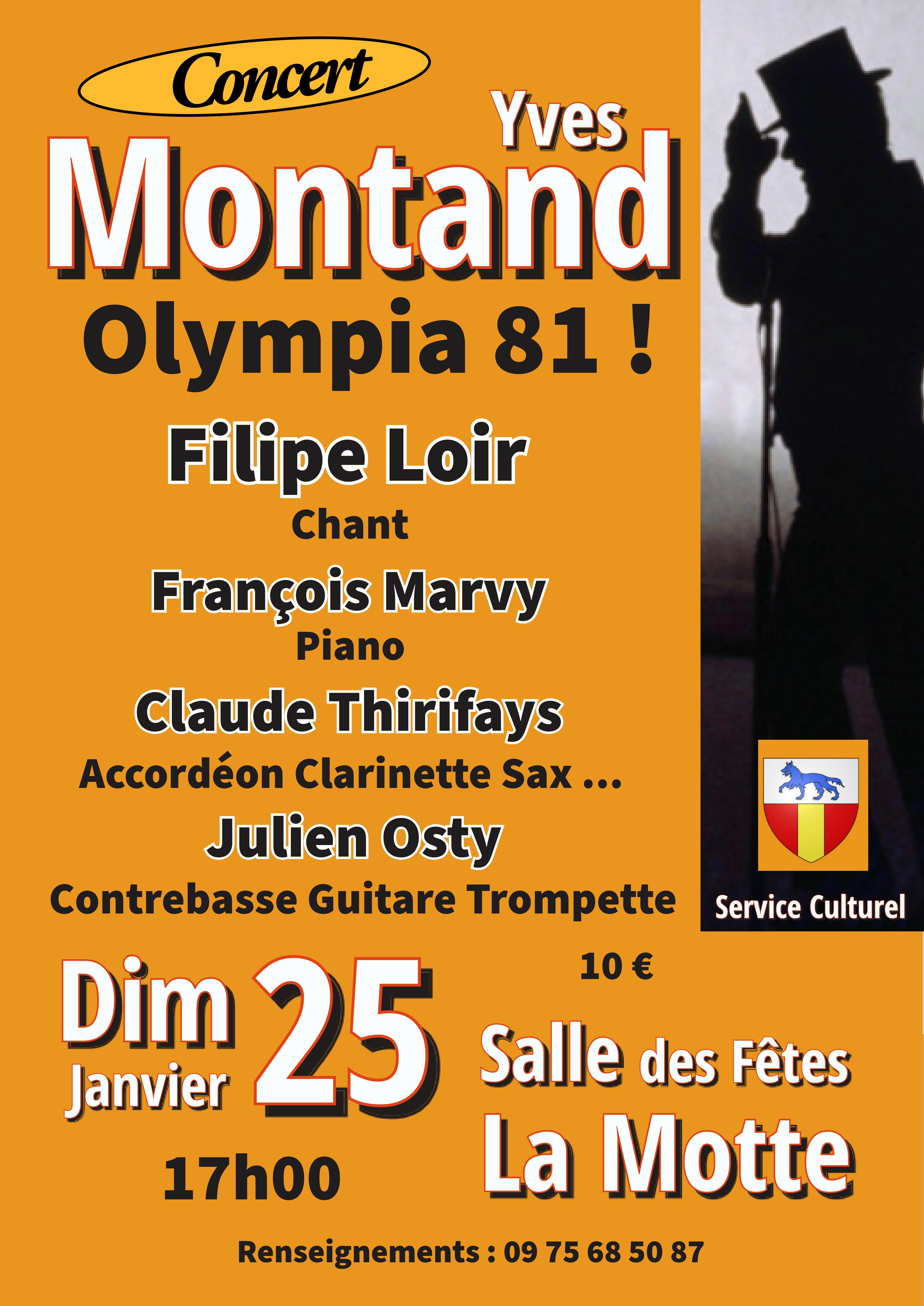 Concert Filipe Loir - Montand, Olympia 81