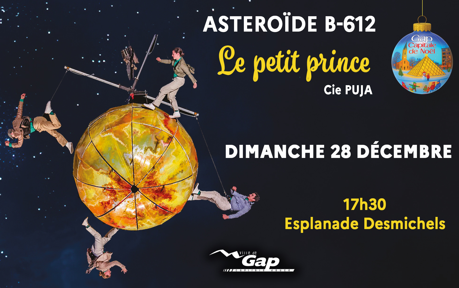 Spectacle arien Le Petit Prince Astroide B-612 avec la Cie Puja