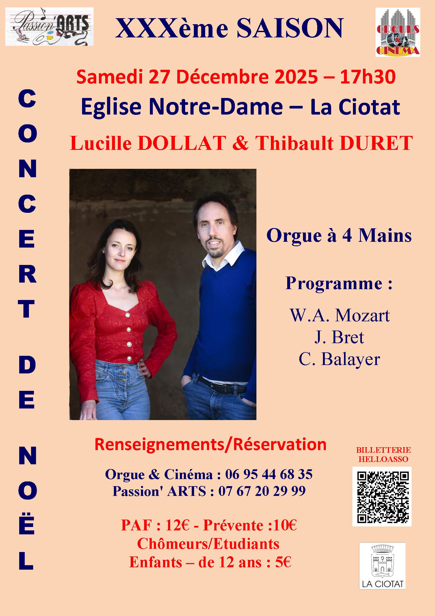 Concert de Nol : Orgue  4 mains