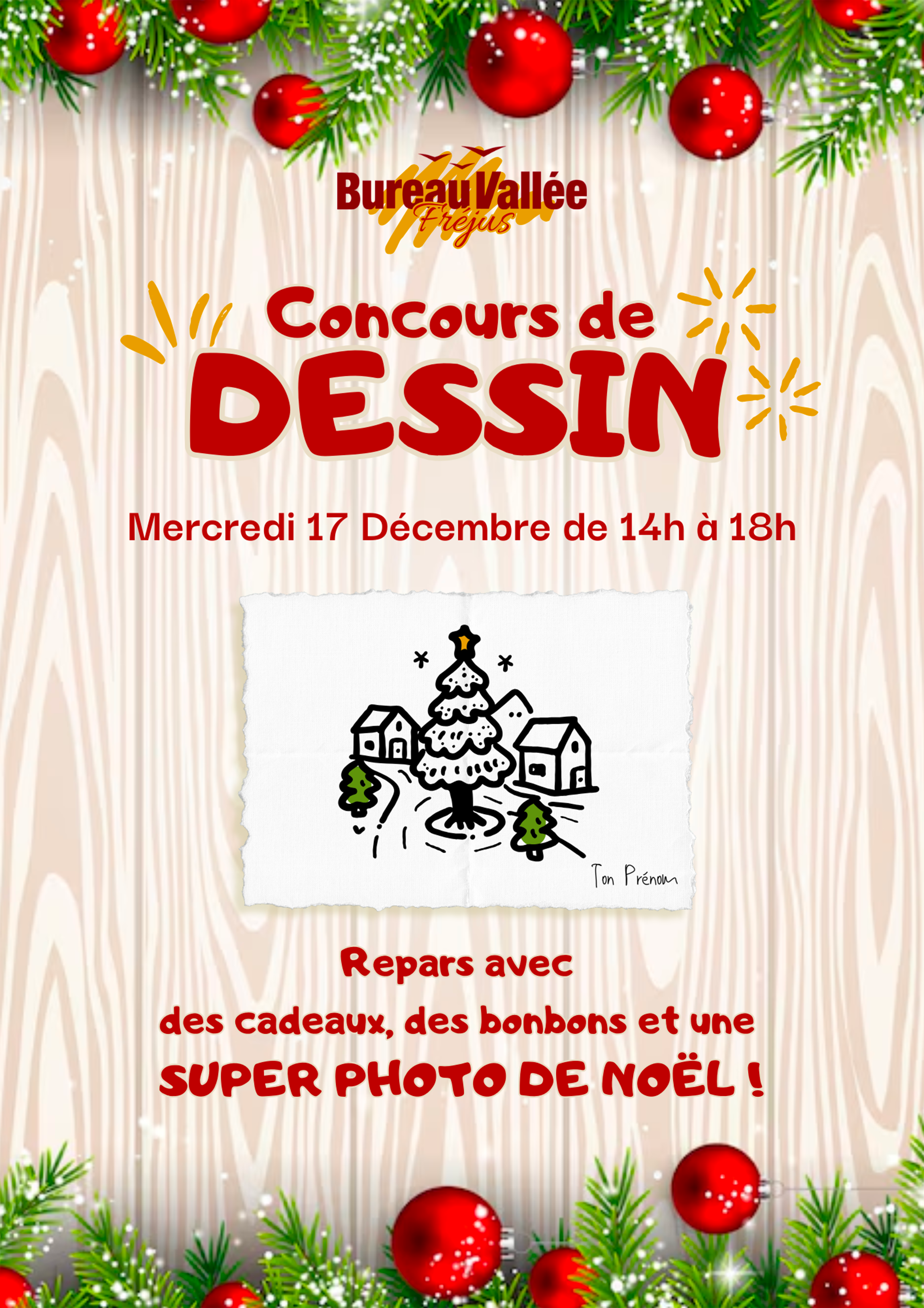 Concours de dessin de Nol   Bureau Valle
