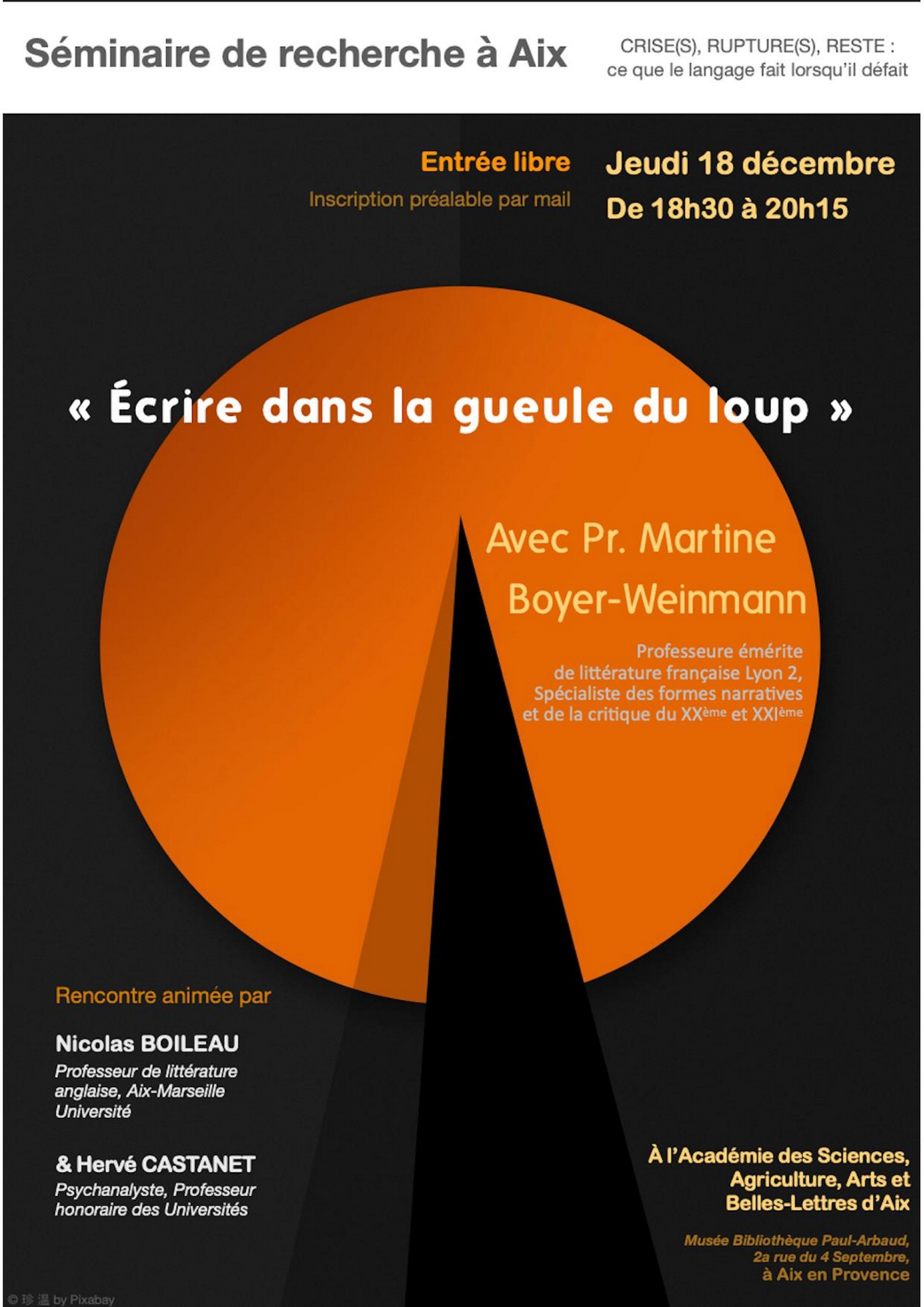 Confrence : Ecrire dans la gueule du loup