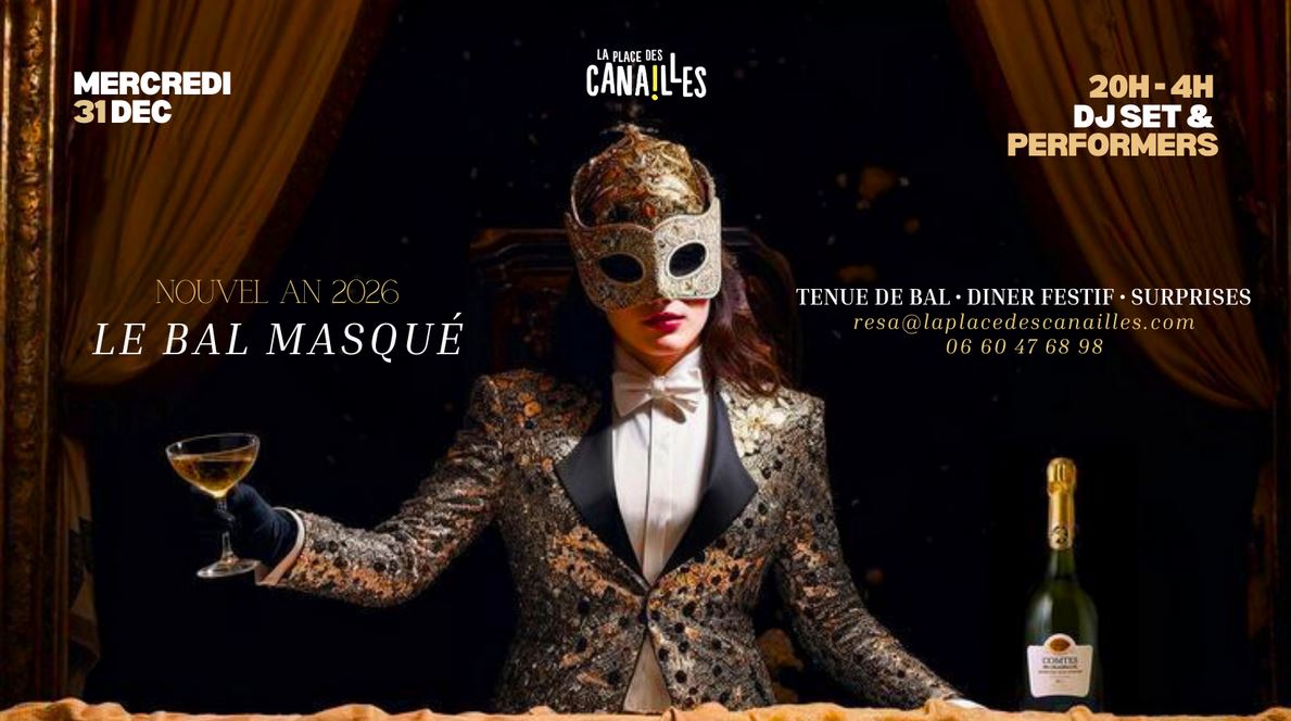 Nouvel An 2026 place des Canailles : bal masqu