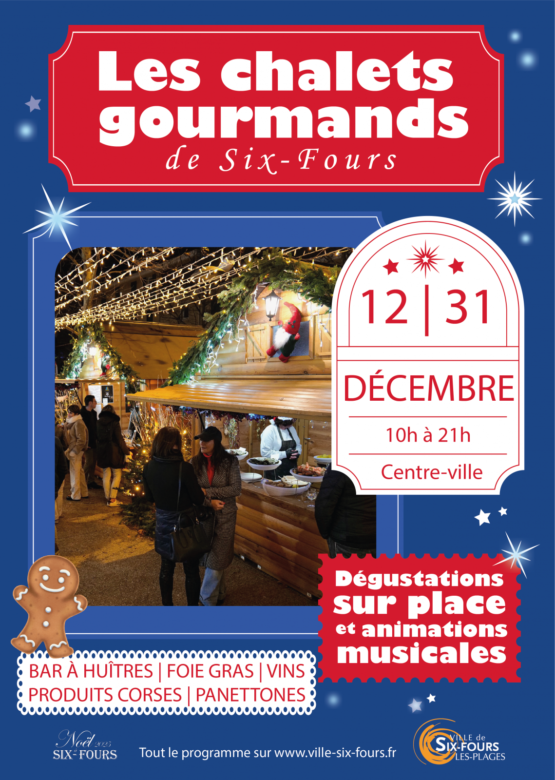 Chalets Gourmands & Animations musicales : Place des Poilus