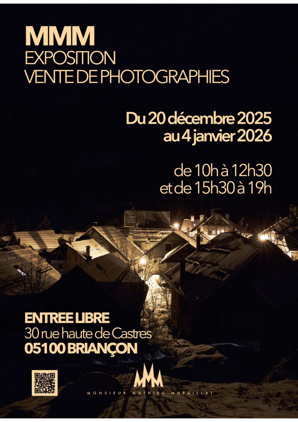 Exposition vente de photographies MMM