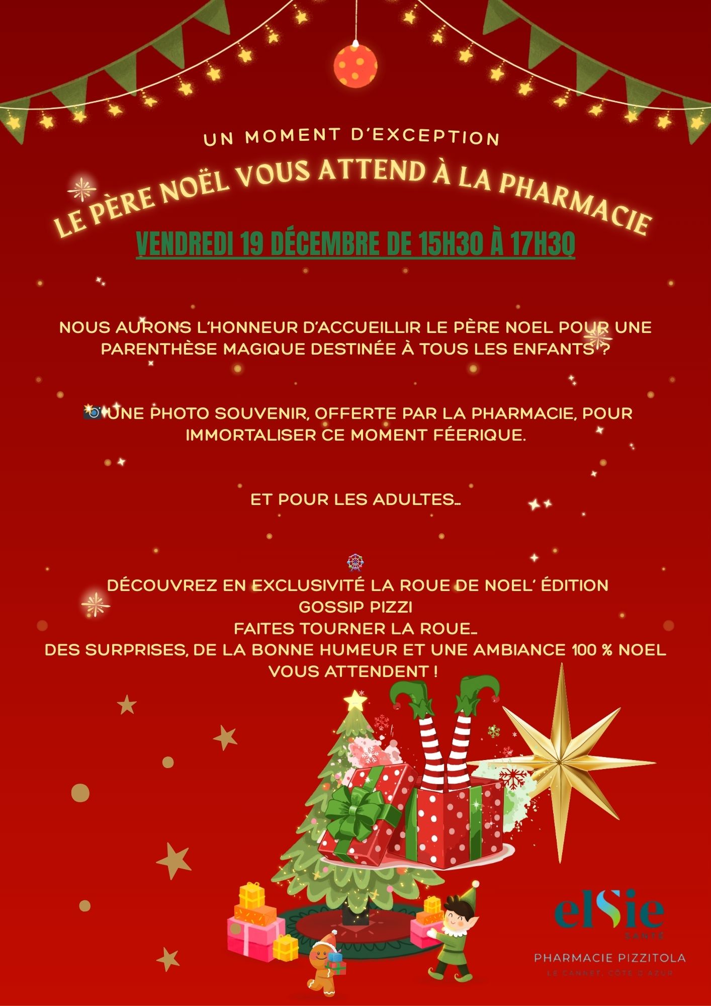 Le Pre Nol vous attend  la pharmacie...