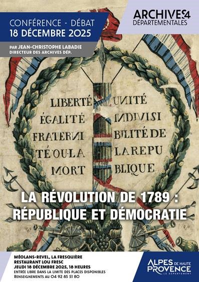 Confrence - Dbat : La rvolution de 1789 : Rpublique et dmocratie