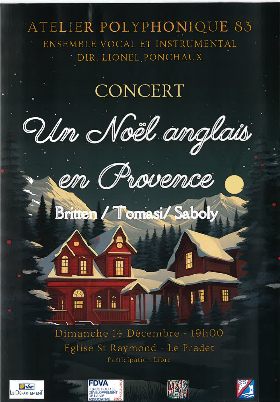 Concert Un Nol anglais en Provence - Atelier Polyphonique 83