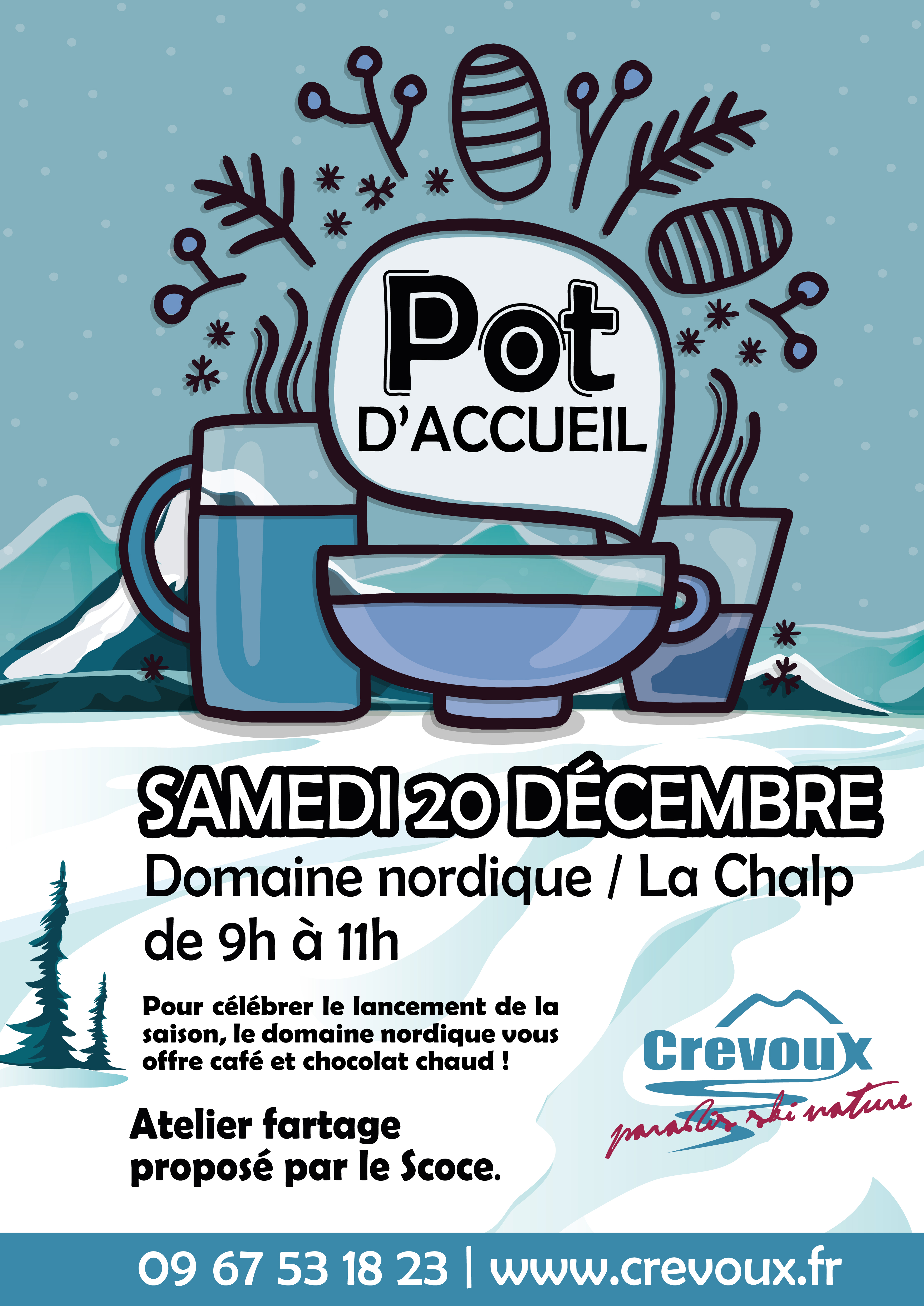 Pot d'accueil du domaine nordique de Crvoux