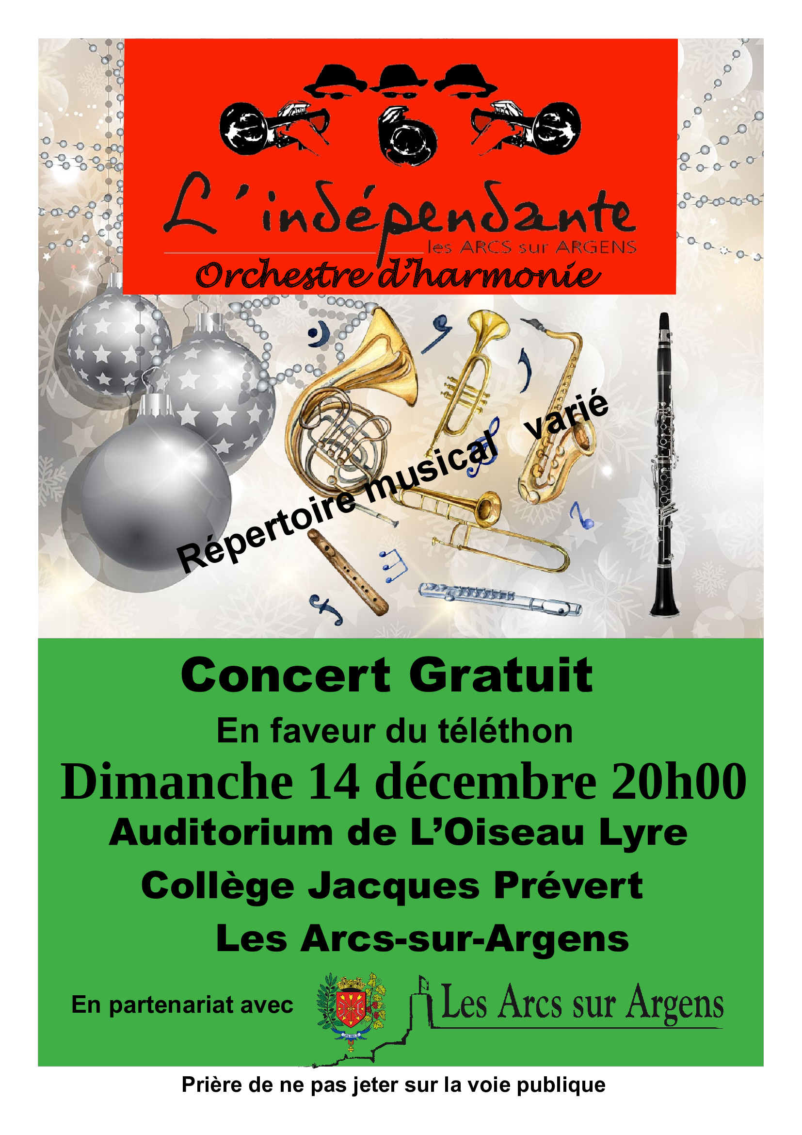 Concert de Nol par l'indpendante