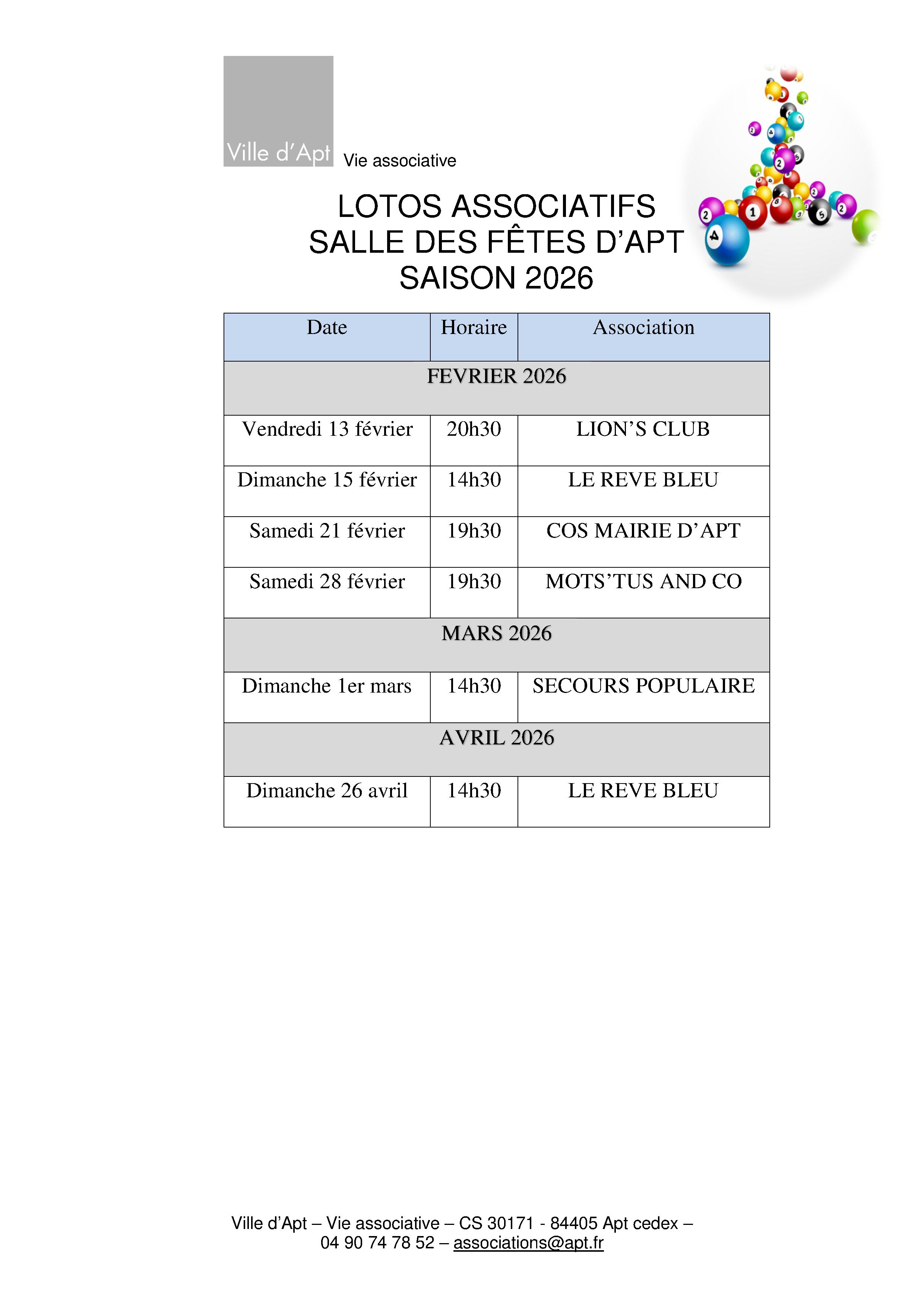 Lotos Associatifs d'Apt