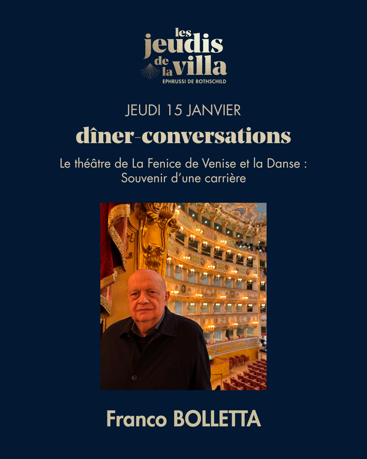 Les Jeudis de la Villa - Franco Bolletta - Le thtre de La Fenice de Venise et la Danse : Souvenir dune carrire