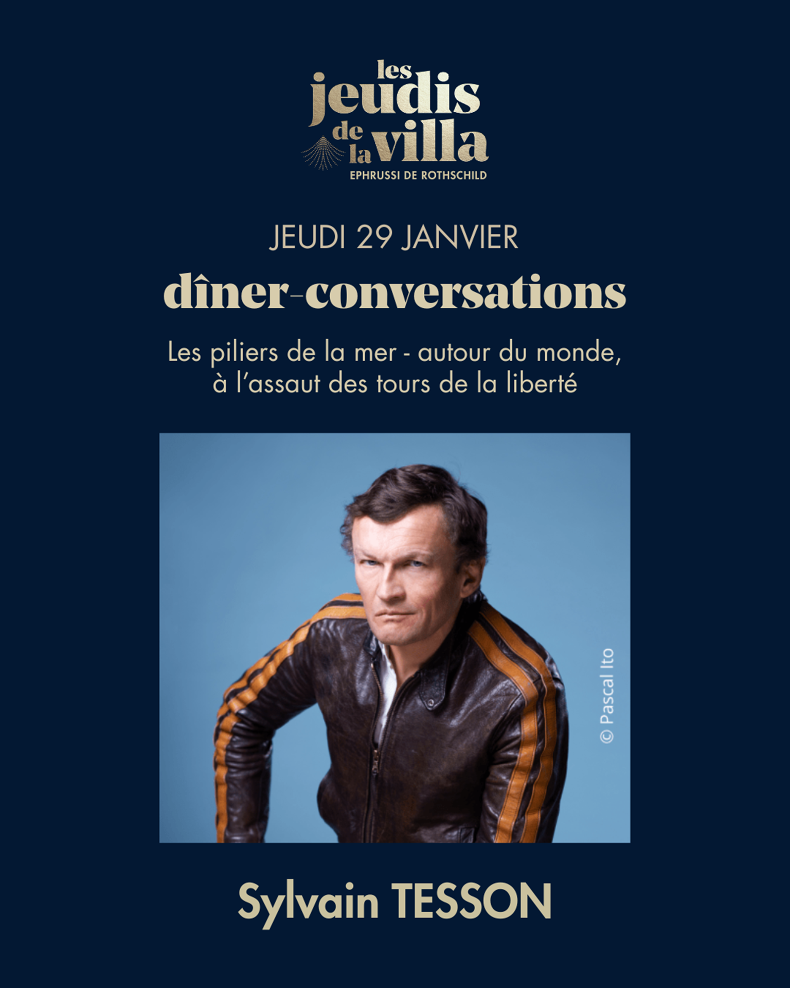 Les Jeudis de la Villa - Sylvain Tesson : Les piliers de la mer  autour du monde,  lassaut des tours de la libert