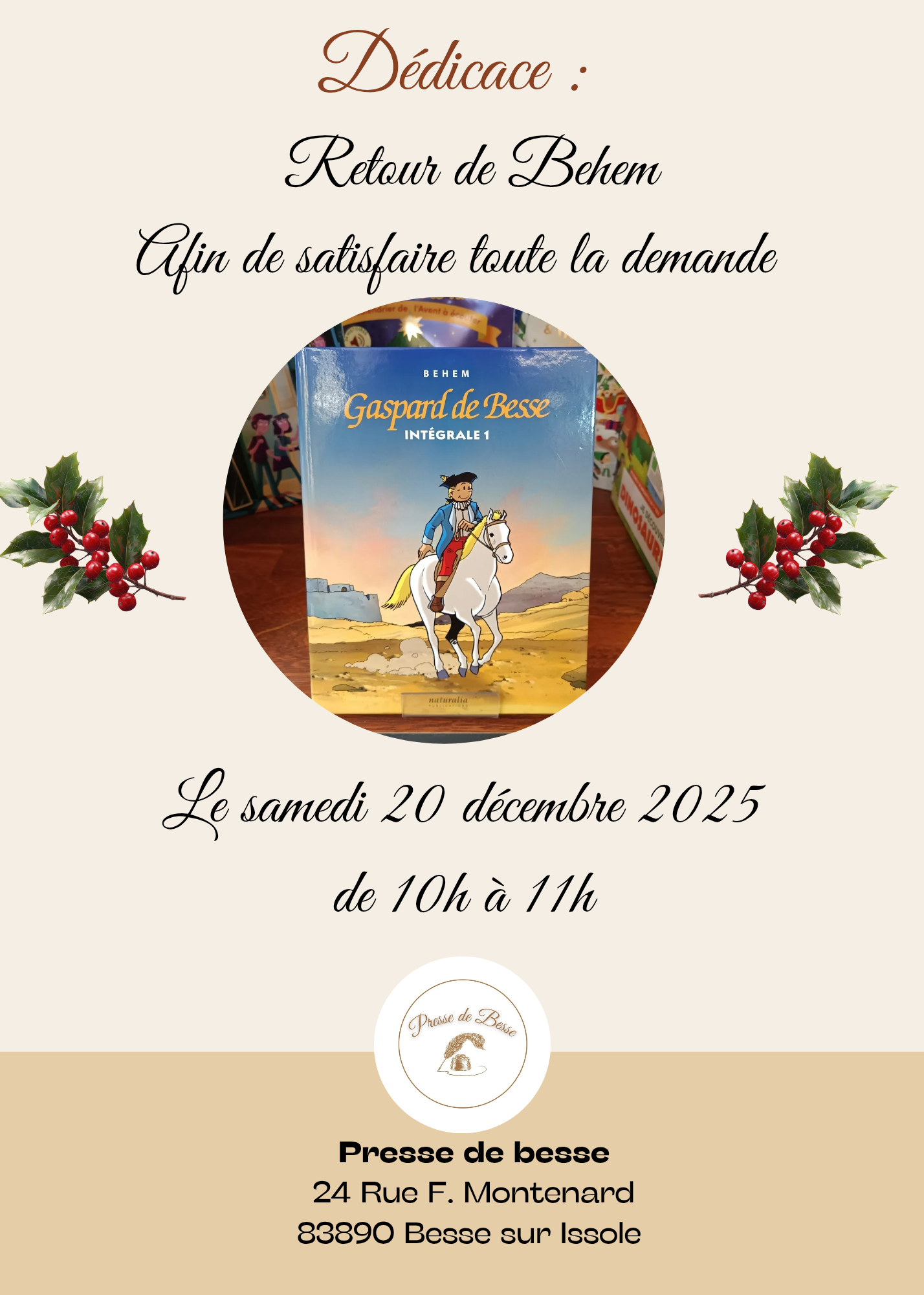 Ddicace le retour de Behem